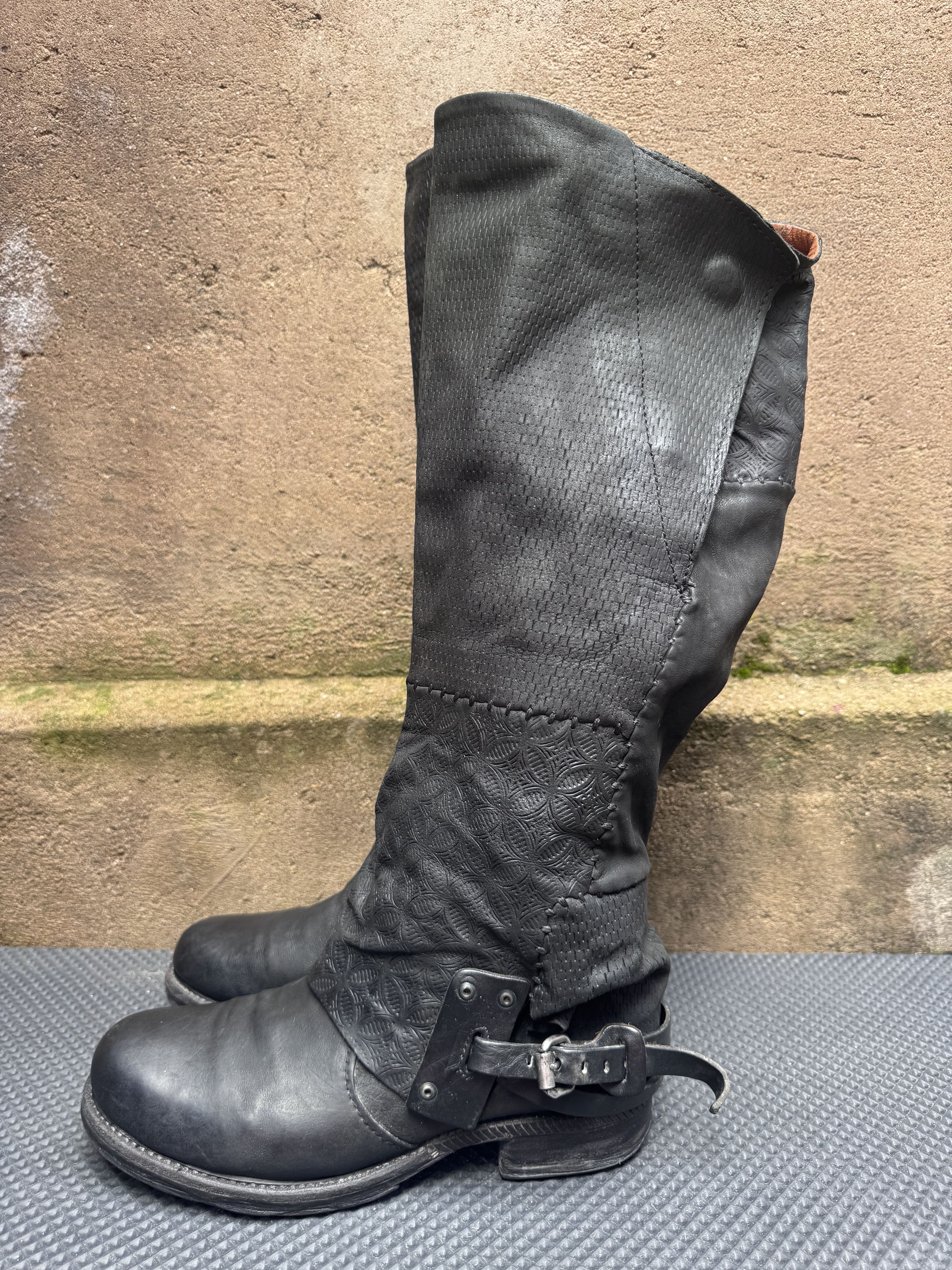 A.S.98 A.S.98 | Airstep Combat Buckle Tall High Boots Black Zip Size US 7 / IT 37 - 4 Thumbnail