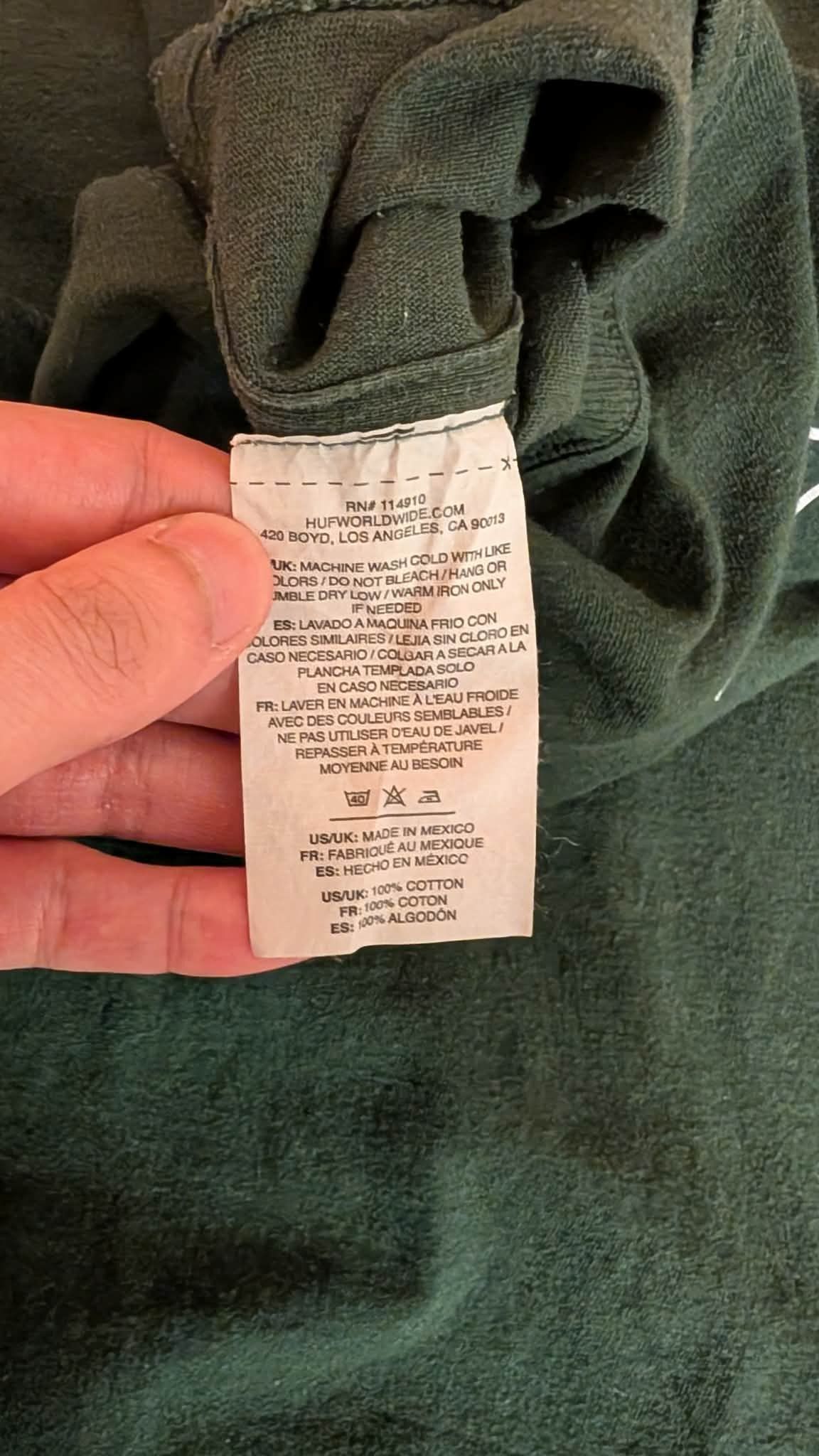 Huf Huf Dark Green T-Shirt Size US L / EU 52-54 / 3 - 3 Thumbnail