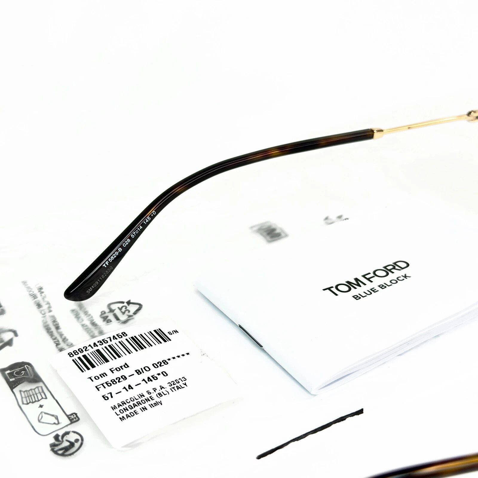 Tom Ford TOM FORD TF5829B 028 Blue Light Block Optical 5829 FT5829 Size ONE SIZE - 4 Thumbnail