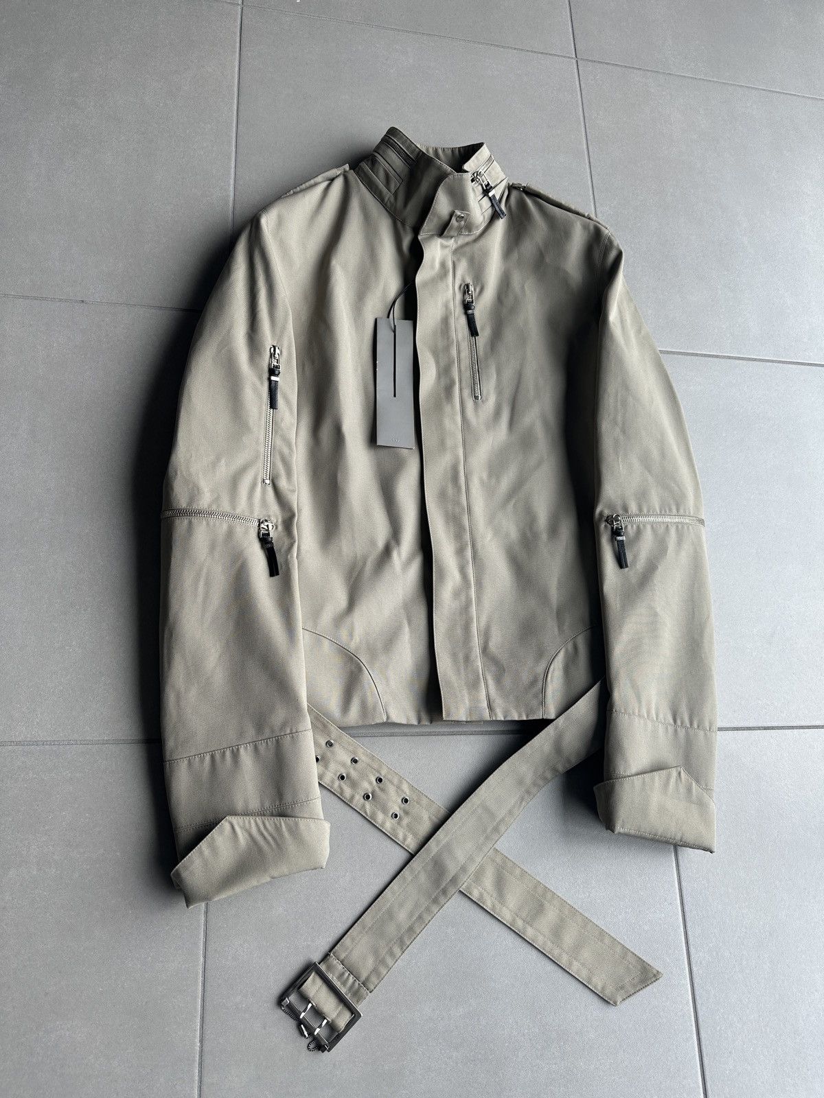 Dior × Hedi Slimane Dior Homme SS03 “Follow me” belted rider moto jacket Size US M / EU 48-50 / 2 - 4 Thumbnail