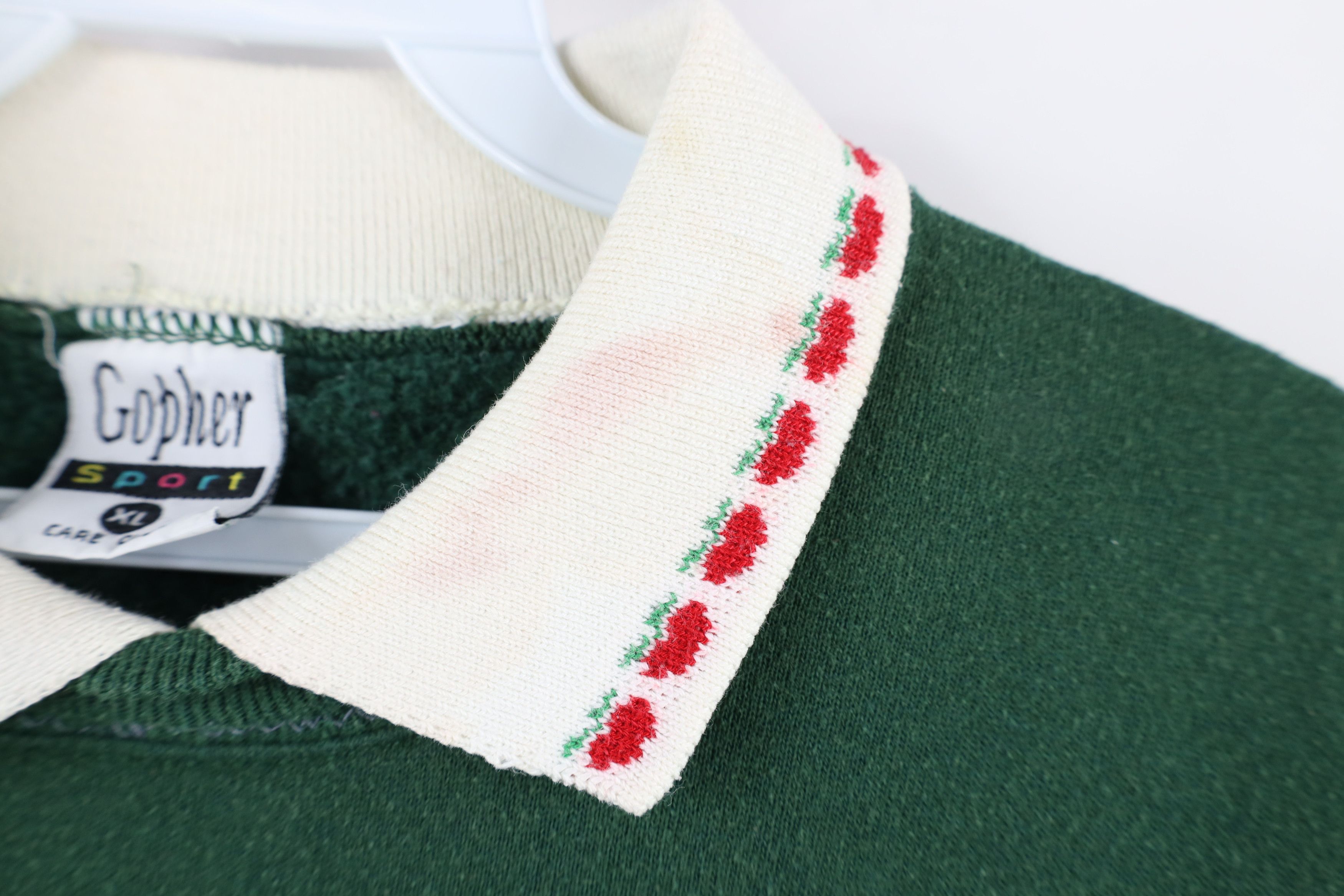 Vintage Vintage 90s Country Farmhouse Apple Collared Sweatshirt USA Size XL / US 12-14 / IT 48-50 - 4 Thumbnail