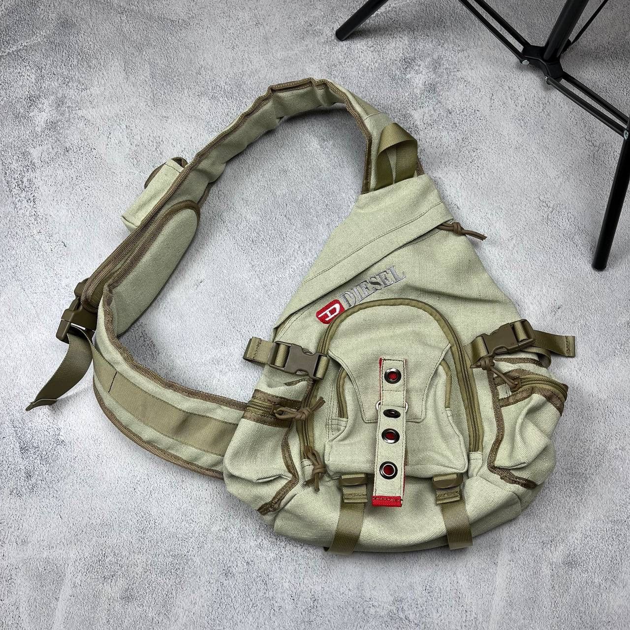 Vintage Diesel Y2K Distressed Military Cotton Canvas