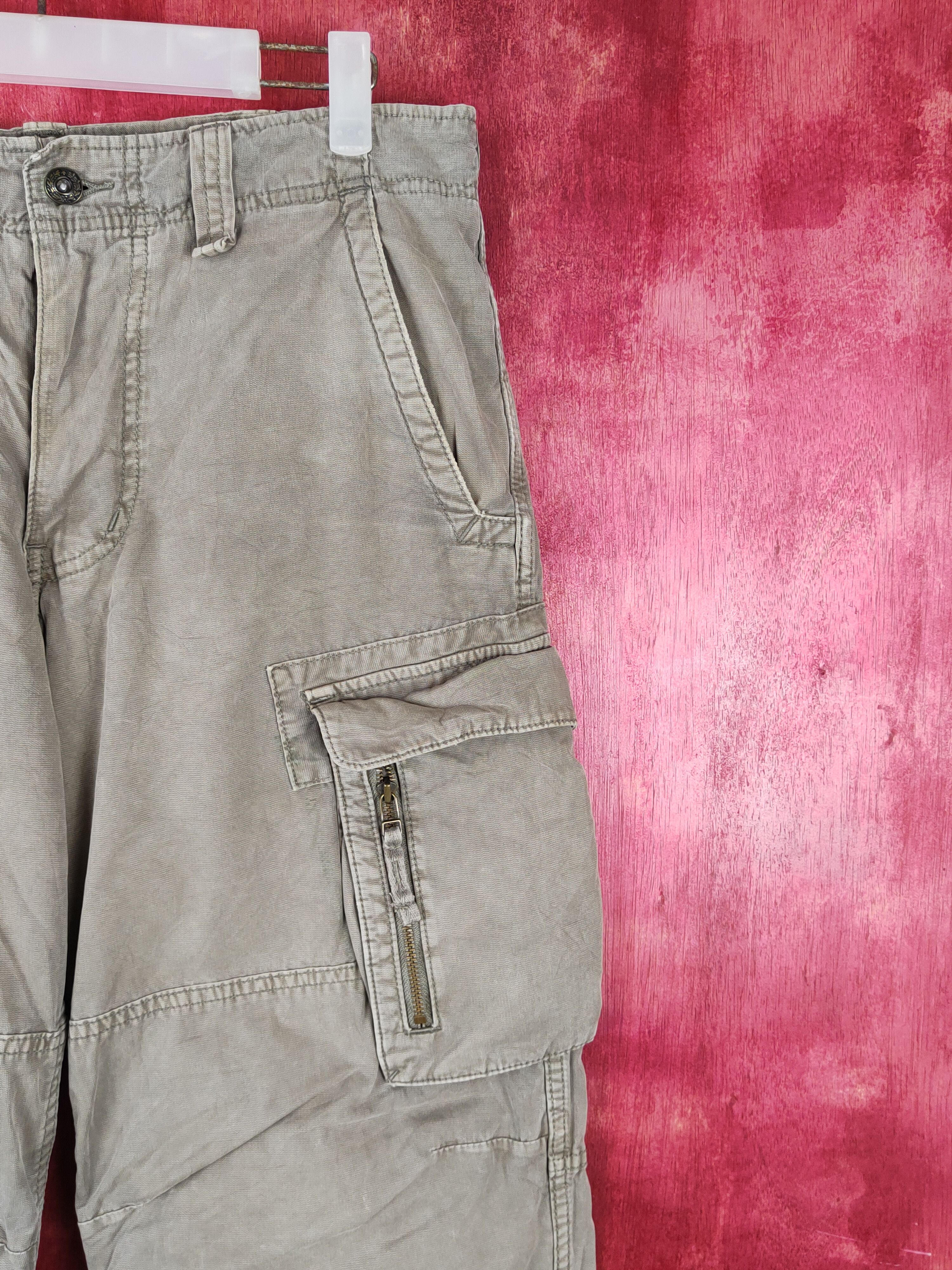 Japanese Brand Uniqlo Olive Faded Multipocket Tactical Cargo Pants #S1339 Size US 32 / EU 48 - 5 Thumbnail