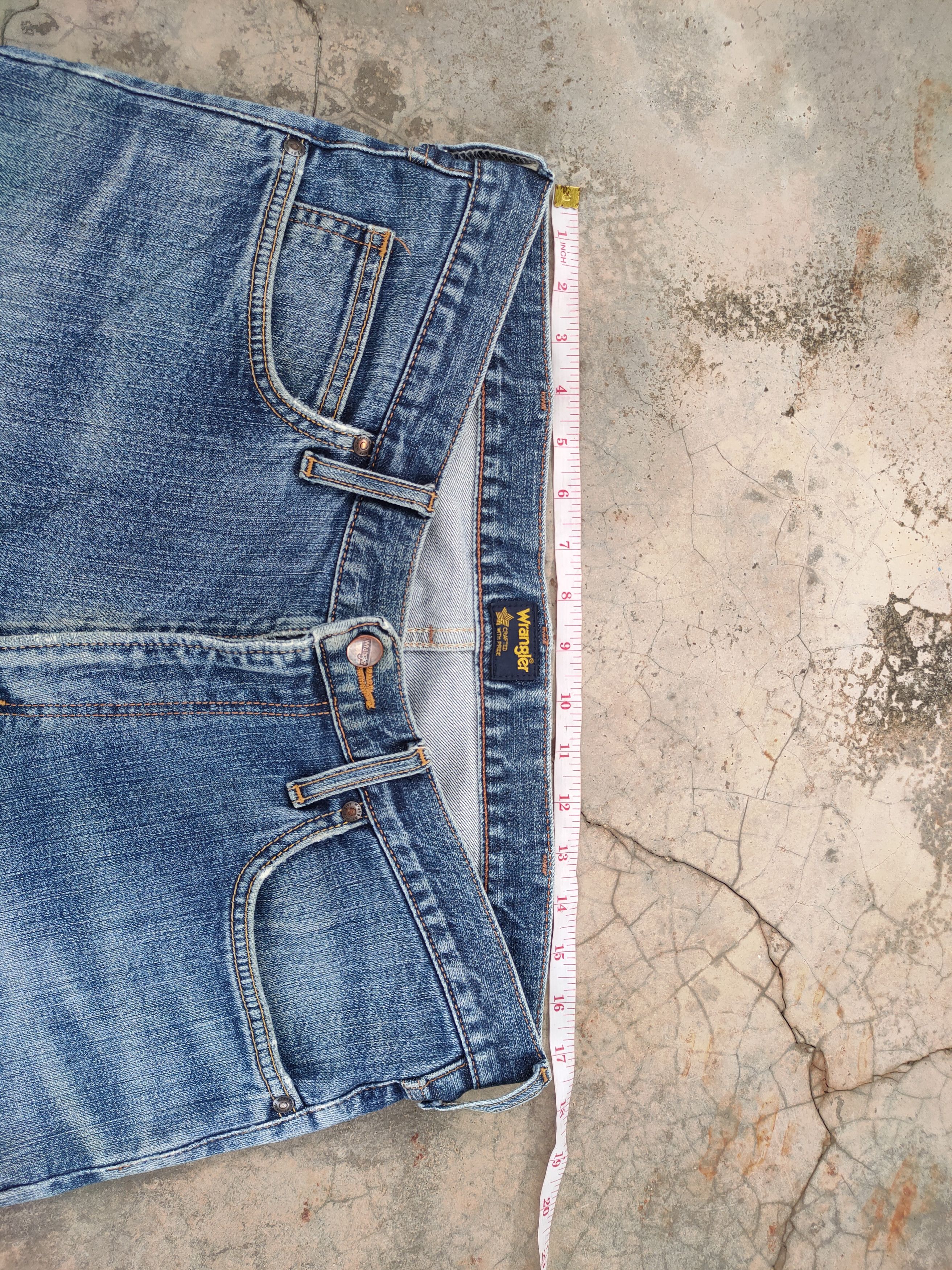 Wrangler W34 VINTAGE WRANGLER FADED MUDWASHER RIPPED DENIM JEAN PANTS Size US 34 / EU 50 - 6 Thumbnail