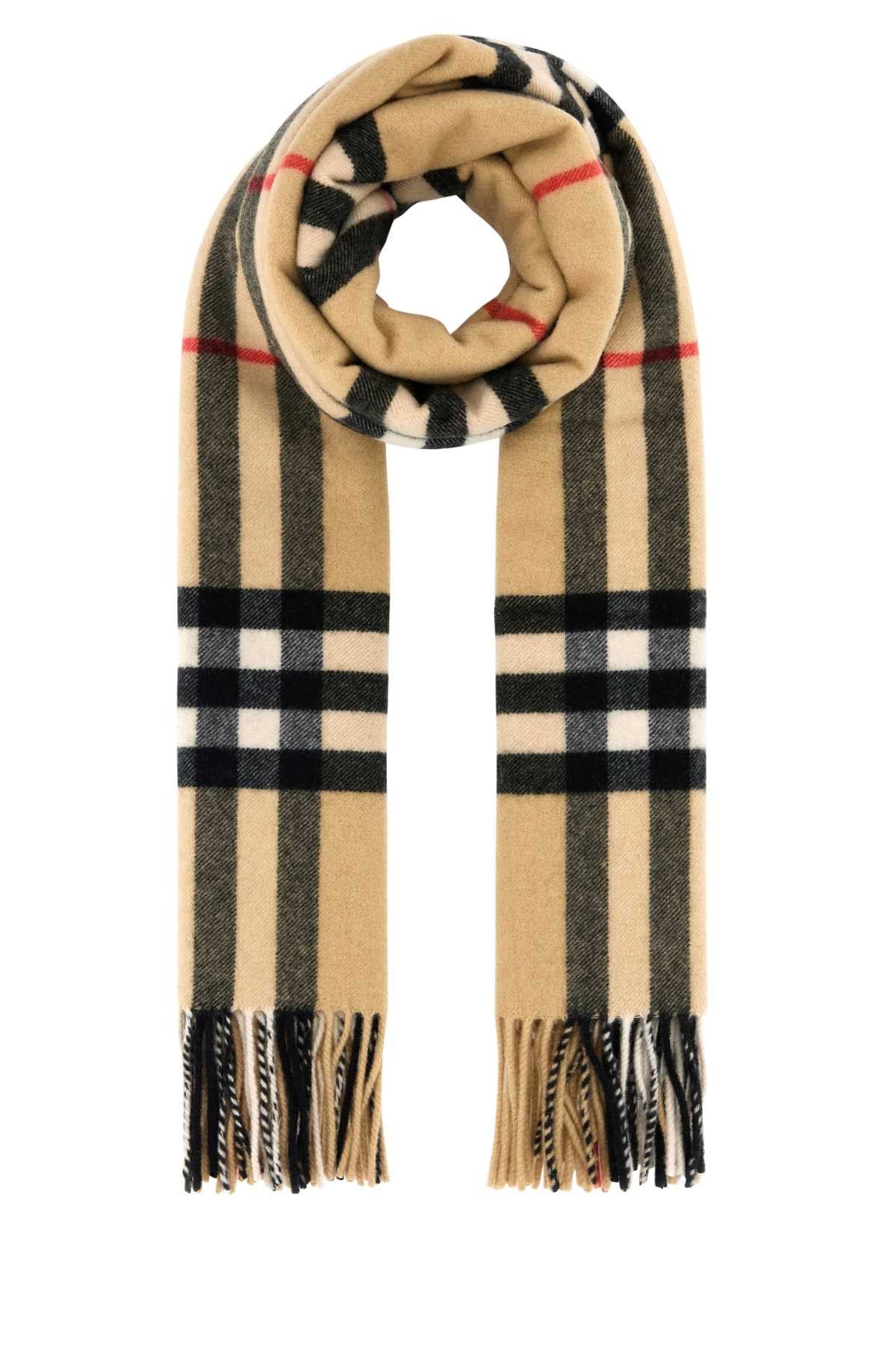 Burberry Embroidered Cashmere Scarf Size ONE SIZE - 1 Thumbnail