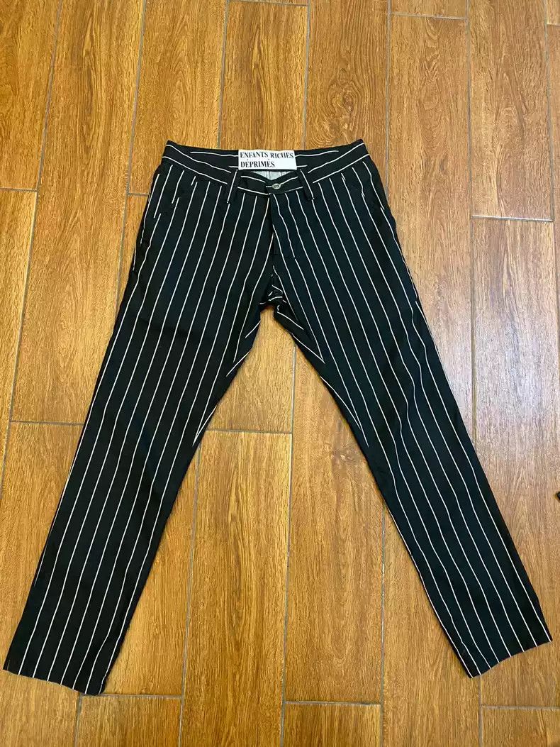 image of Enfants Riches Deprimes Erdshow Striped Trousers in Black, Men's (Size 29)