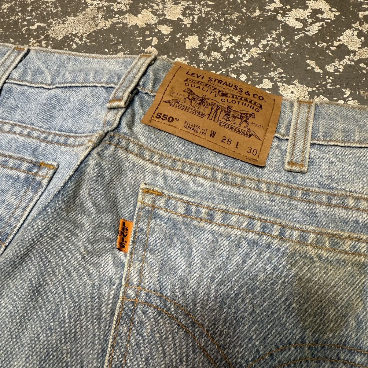Levi's Vintage Levi’s 550 Light Wash Blue Denim Jeans USA NWOT Size US 27 - 4 Thumbnail