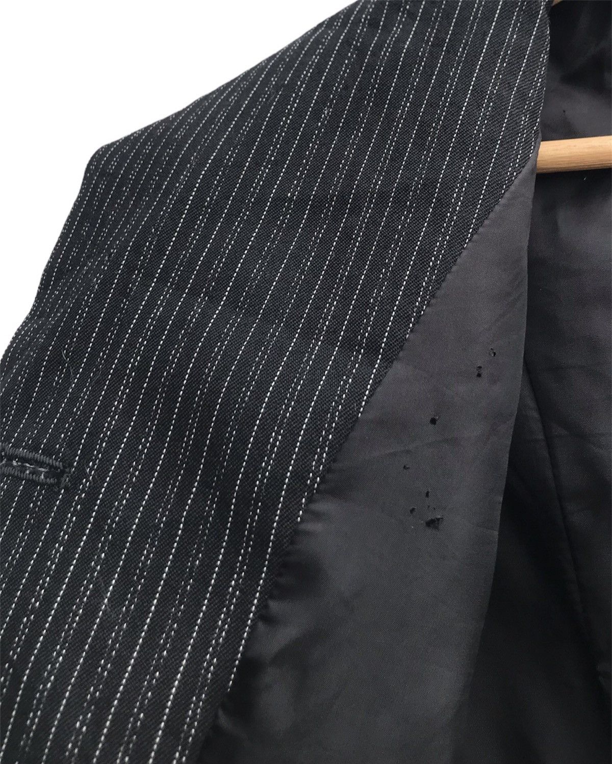 Yohji Yamamoto Workshop by Yohji Yamamoto Striped Wool Cropped Jacket Size XS / US 0-2 / IT 36-38 - 14 Thumbnail
