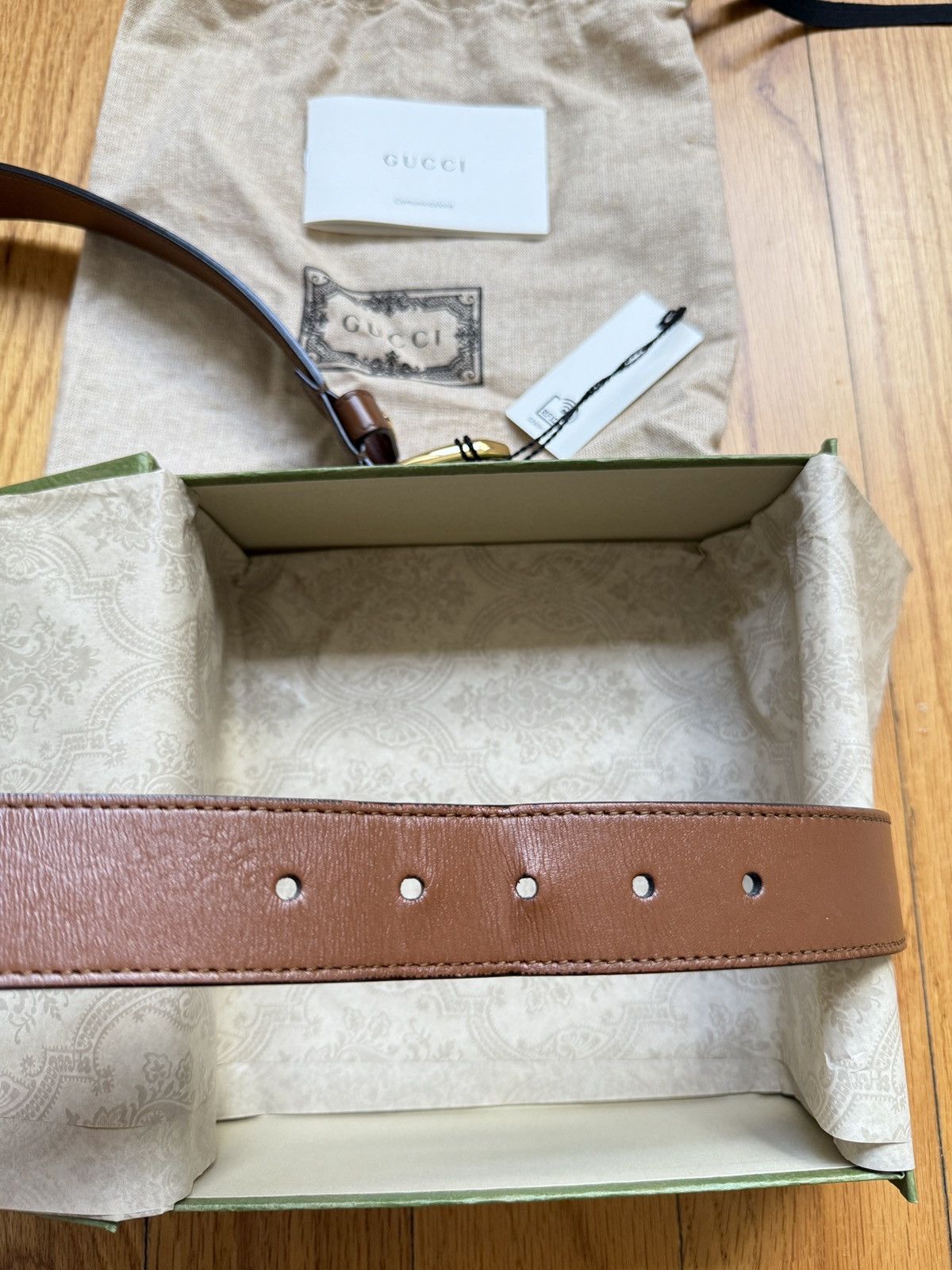 Gucci Gucci Brown BELT WITH INTERLOCKING G DETAIL size 90 Size 32 - 12 Thumbnail