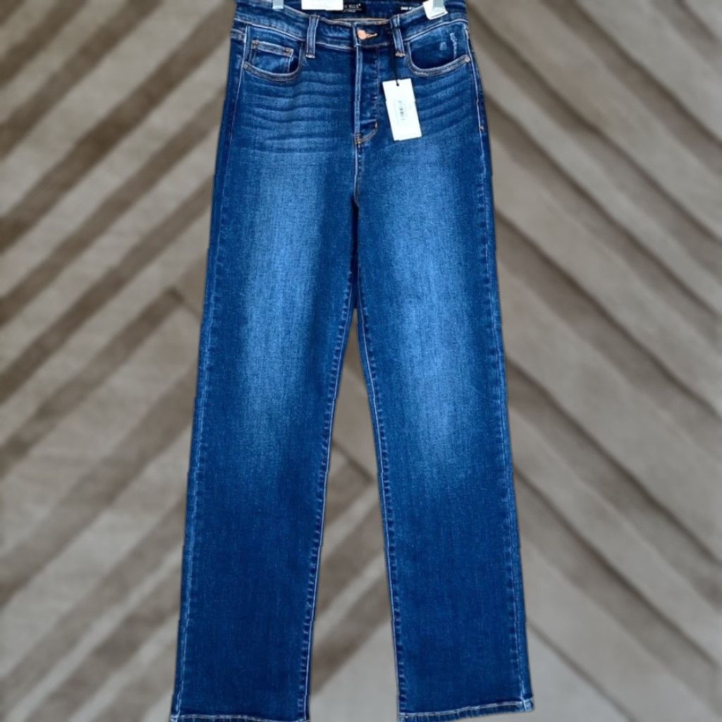 Vintage Judy Blue Jeans Women's Jeans Denim Dad Jean Button Fly Stretch 5/27 Regular Straight 5-Pocket Denim Blue Women Size 27" / US 4 / IT 40 - 1 Thumbnail