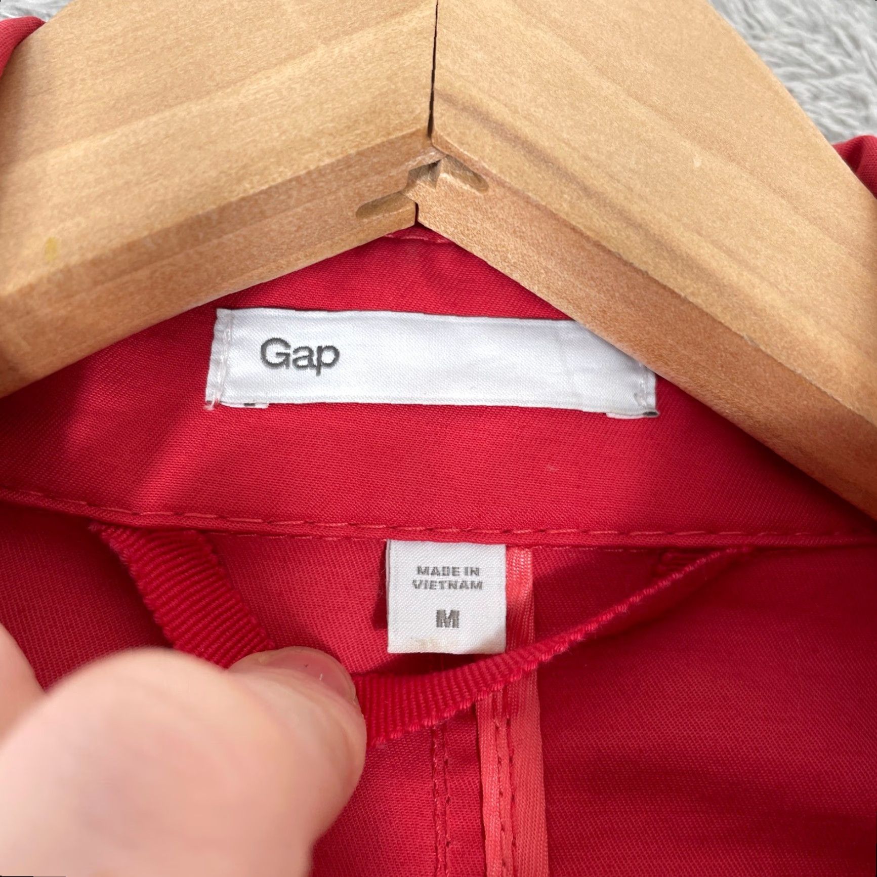 Gap VINTAGE Gap Trench Coat Womens Medium Red Belted Classic Lightweight Spring Jacket Y2K Size M / US 6-8 / IT 42-44 - 3 Thumbnail