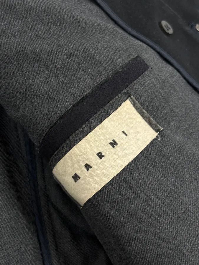 Marni Marni Navy Wool Classy Officer Jacket Size US M / EU 48-50 / 2 - 12 Thumbnail