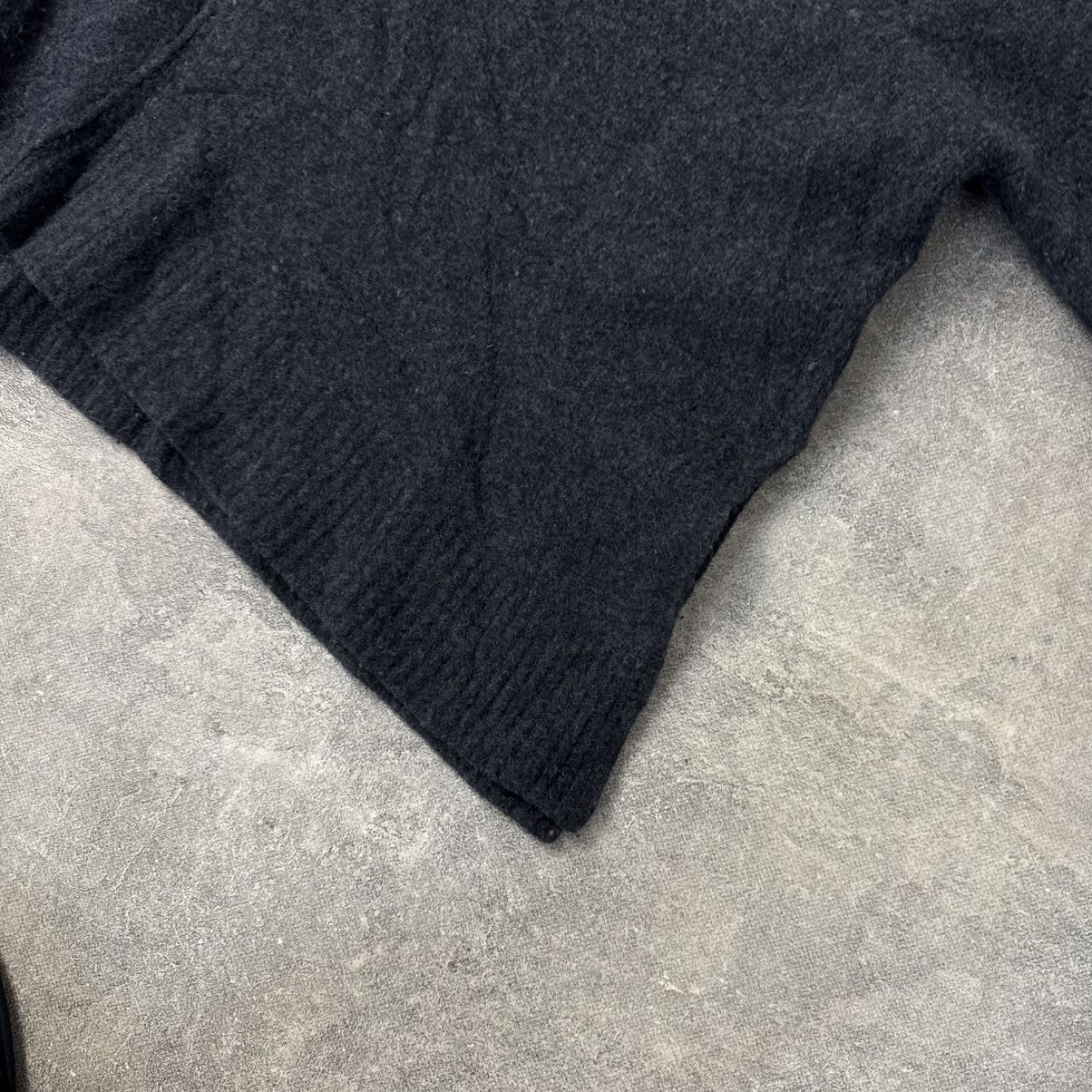 Allsaints AllSaints Charcoal High Neck Sweater Avantgarde Asymmetrical Size M / US 6-8 / IT 42-44 - 5 Thumbnail