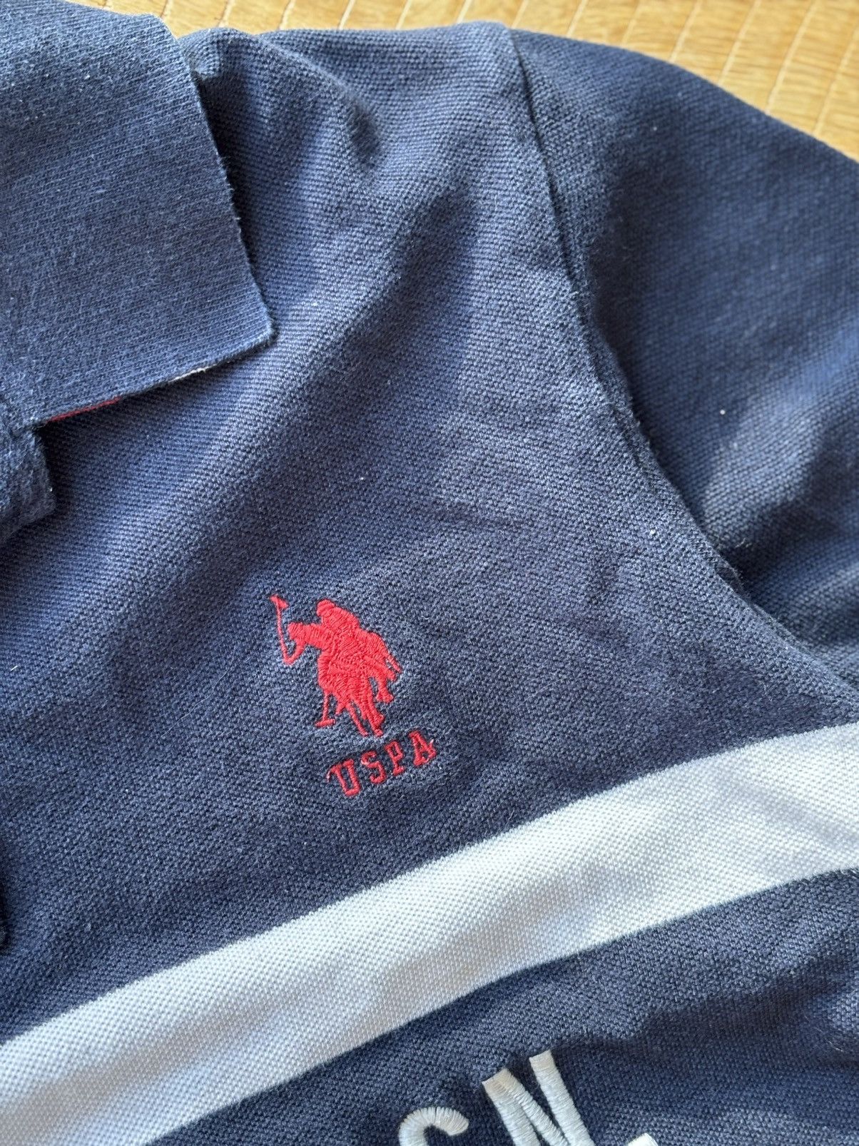U.S. Polo Assn. × Vintage Navy/Red/White Polo Assn. Club written polo Size US M / EU 48-50 / 2 - 4 Thumbnail