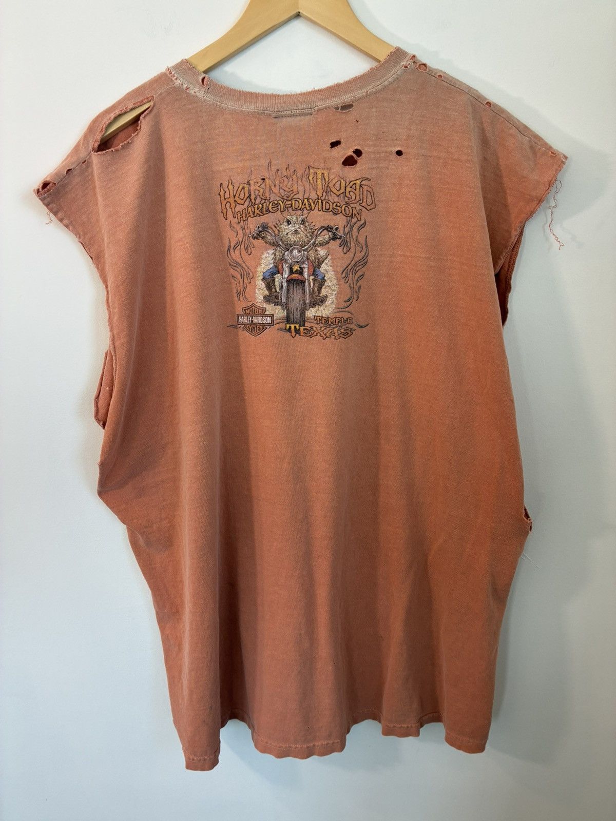 Harley Davidson Sun Faded Thrashed Orange Harley Davidson Cut Off Size US XXL / EU 58 / 5 - 6 Thumbnail