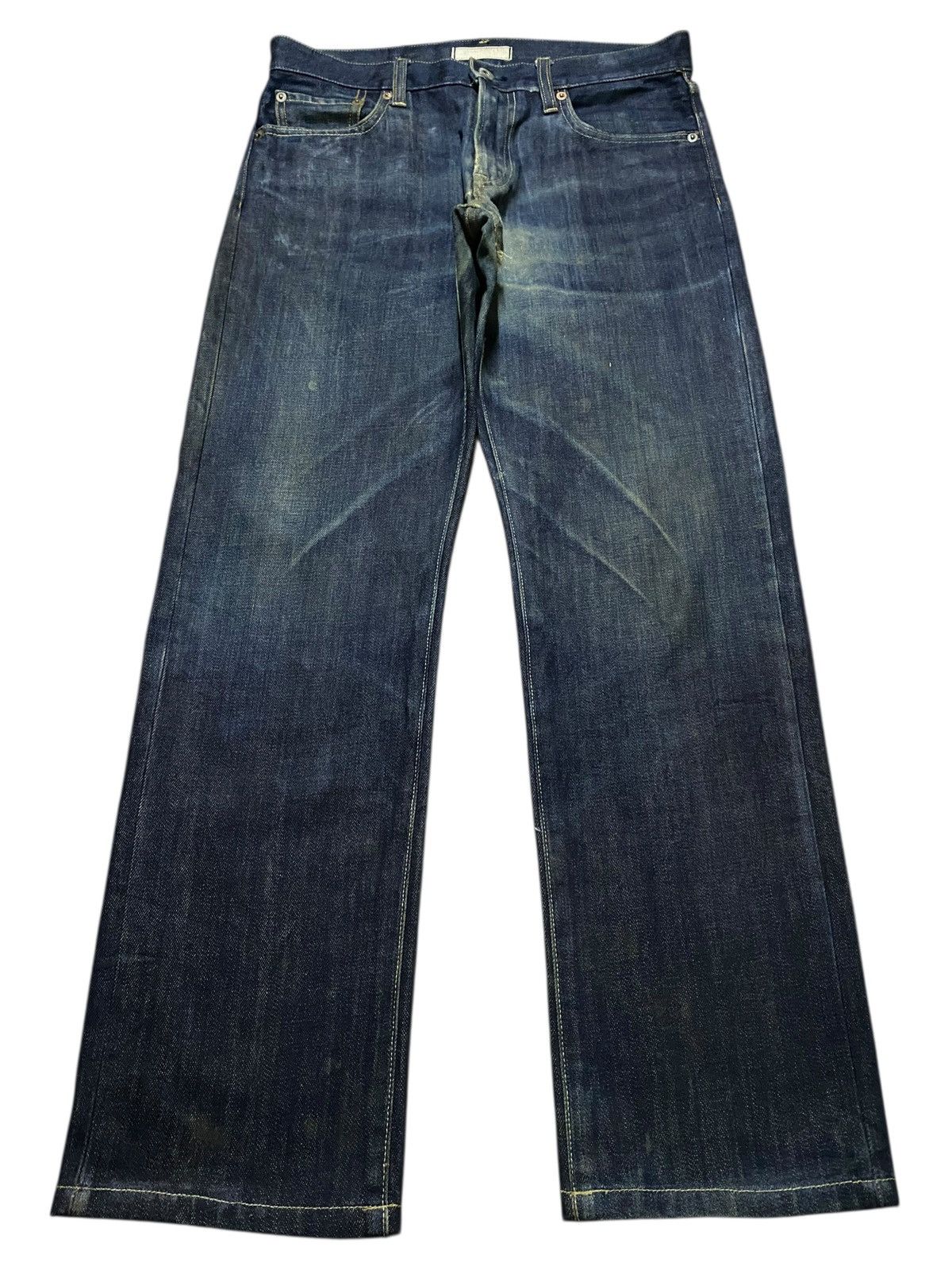 Japanese Brand Vintage Japanese Uniqlo Mud Wash Distressed Slim Jeans Size US 32 / EU 48 - 1 Thumbnail