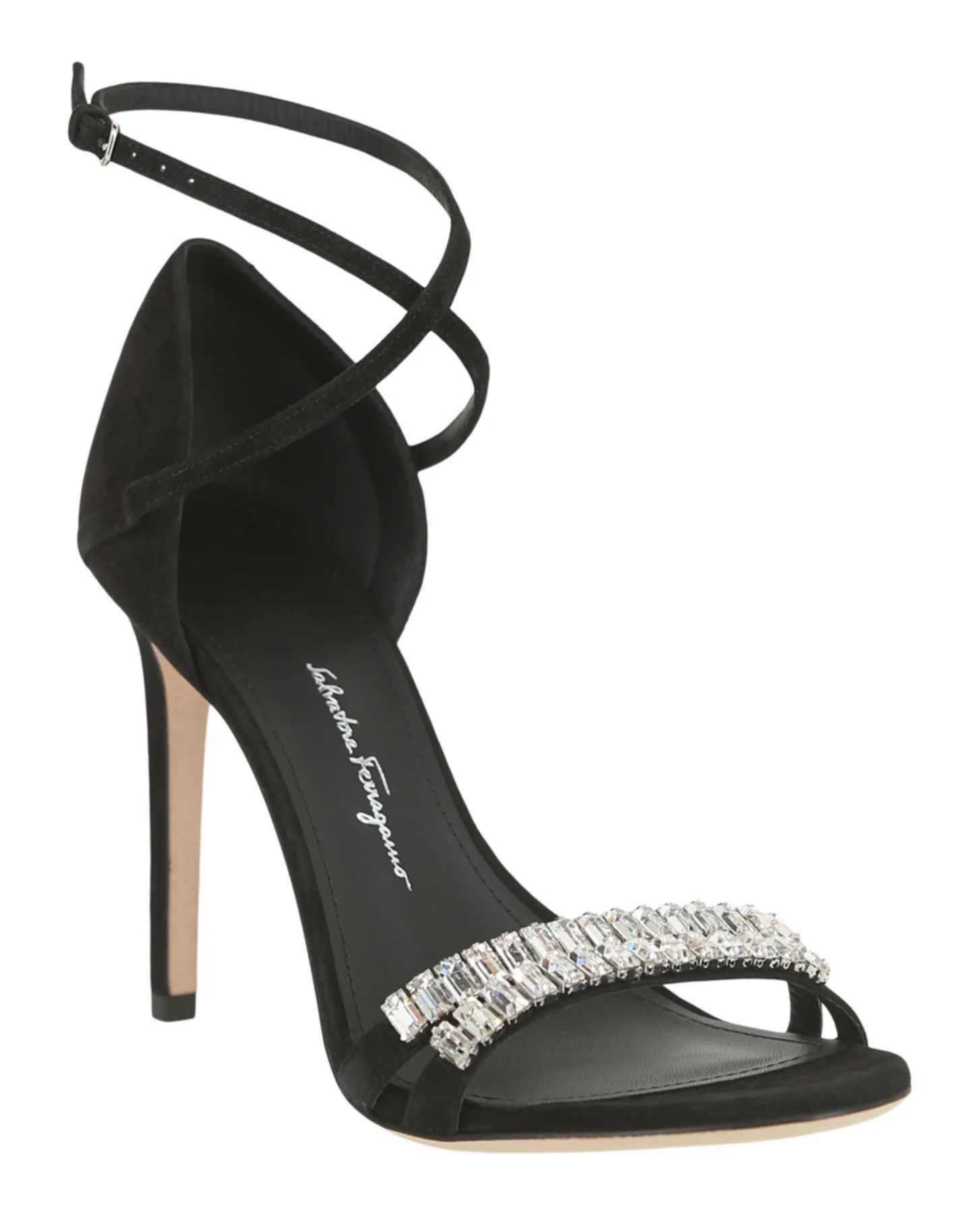 Salvatore Ferragamo o1y0426 Slingback Sandals in Black/Silver Size US 6 / IT 36 - 2 Thumbnail