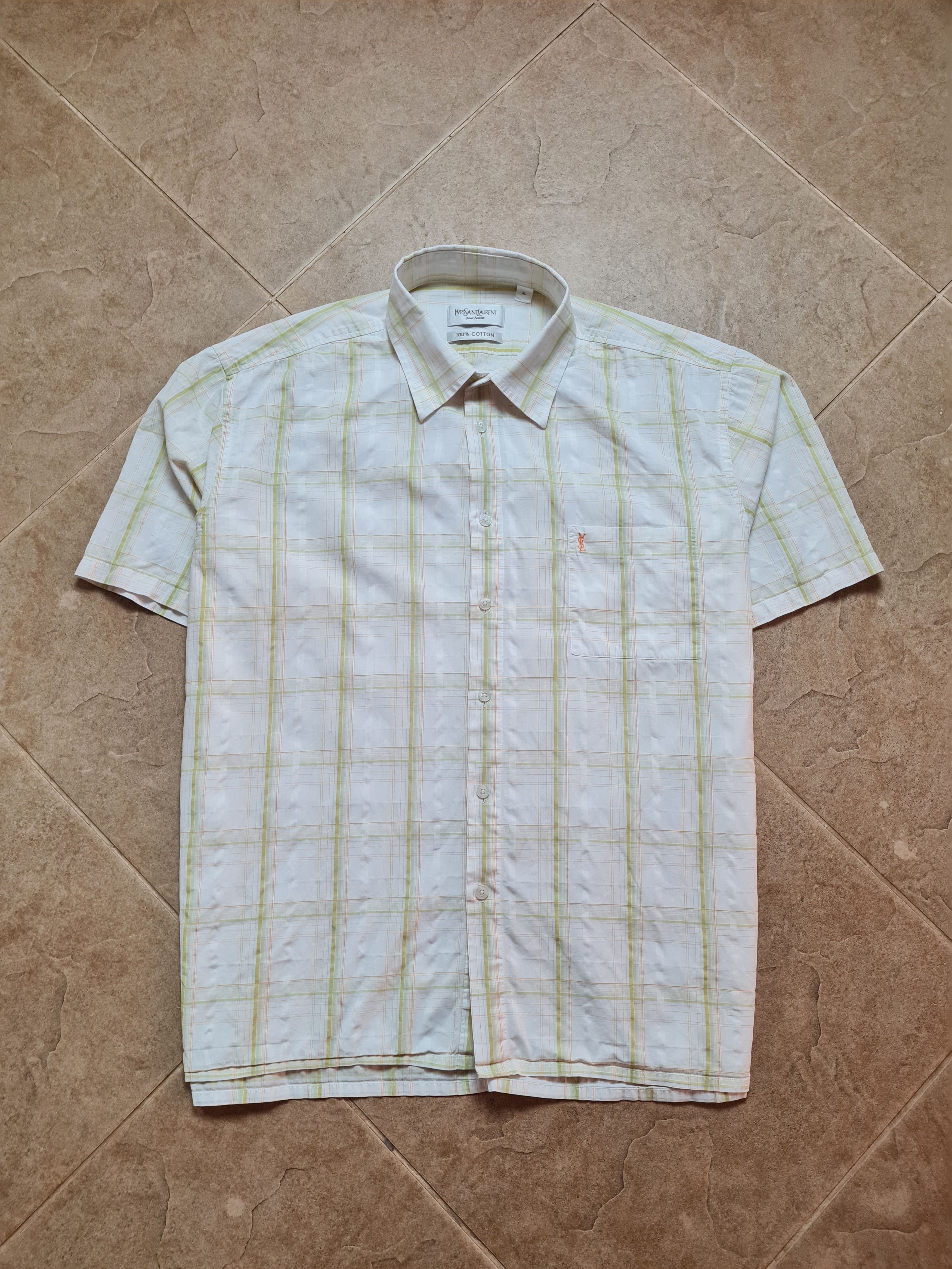 Yves Saint Laurent 90s Yves Saint Laurent YSL Shirt Rare Retro Hype Cheimse Size US XL / EU 56 / 4 - 1 Thumbnail
