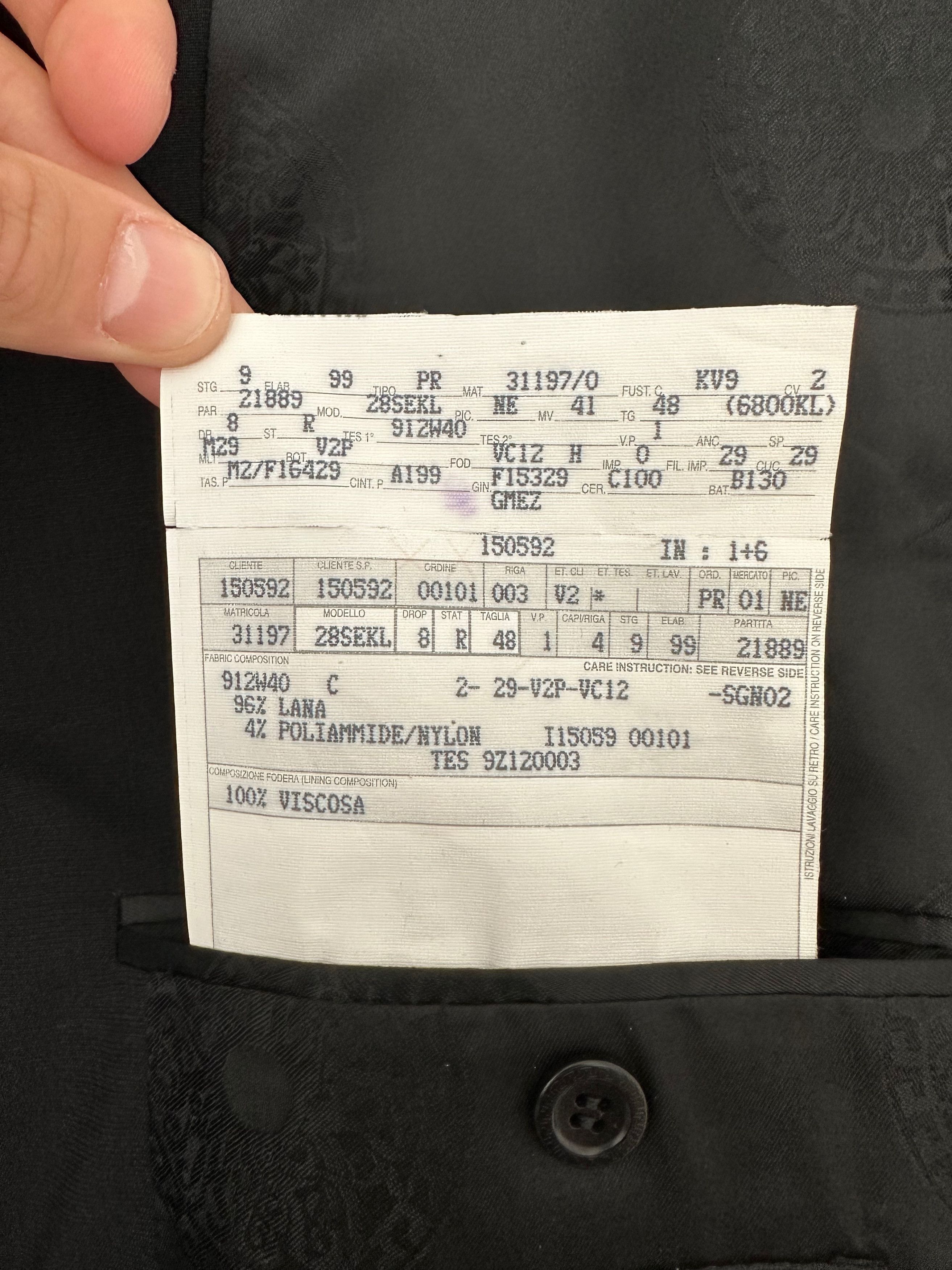 Versace Versace V2 Wool blend black Blazer jacket Size US M / EU 48-50 / 2 - 9 Thumbnail