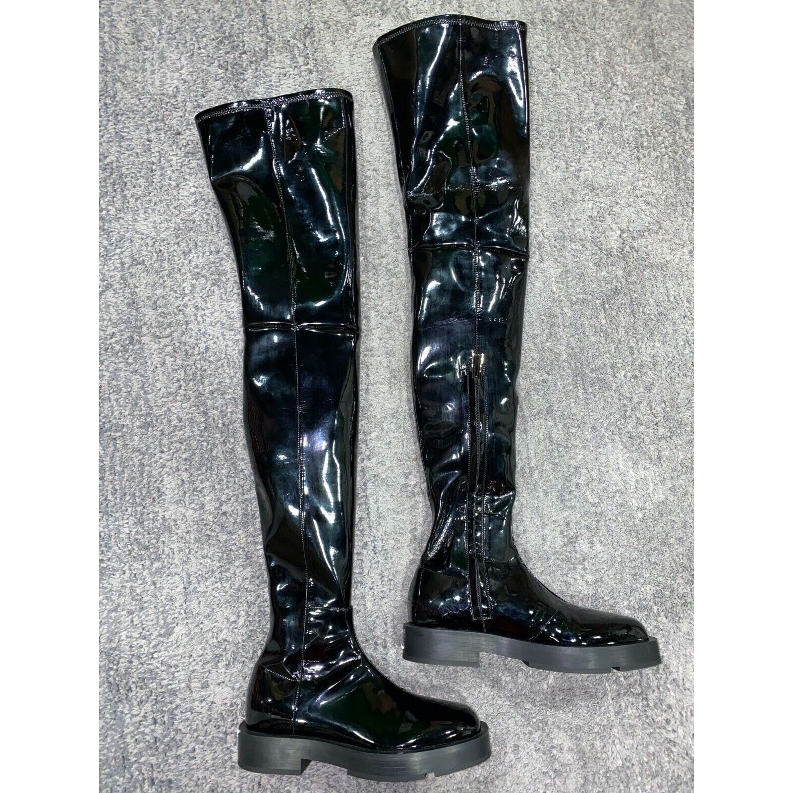 Givenchy Givenchy Squared Black Patent Leather Thigh High OTK Over Size US 11 / IT 41 - 2 Thumbnail