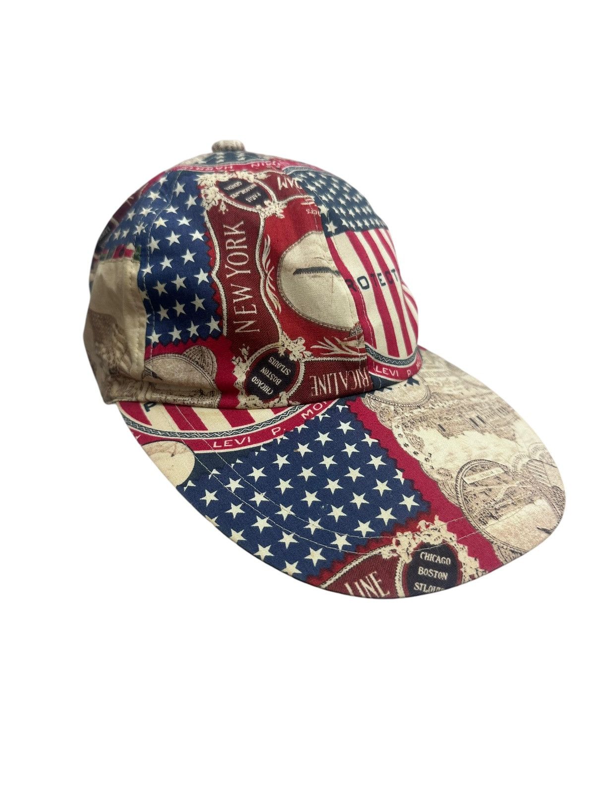 Designer × Japanese Brand × Vintage Vintage Protection All Over Print American Flag Cap Size ONE SIZE - 3 Thumbnail