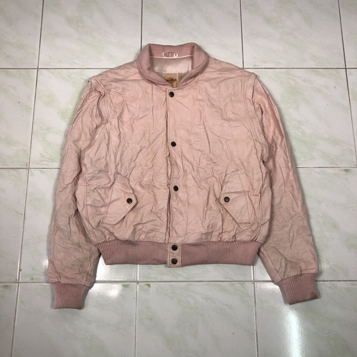 Vintage Vintage Bomber Leather Jacket Hard Rock Cafe New York Size US M / EU 48-50 / 2 - 1 Thumbnail