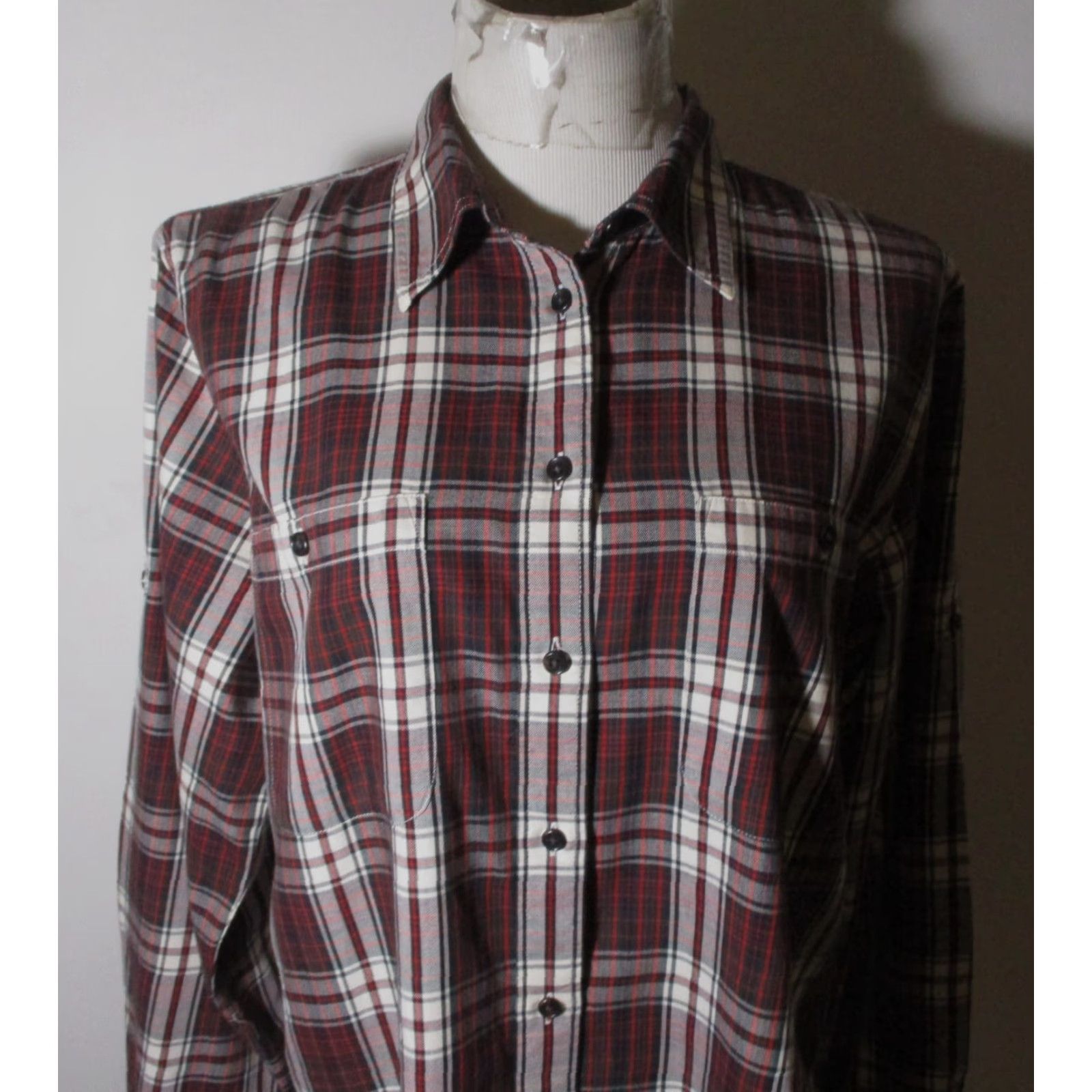 Vintage LAUREN Jean Co. RL Burgundy Long Sleeve Shirt Women's Size XL Size XL / US 12-14 / IT 48-50 - 3 Thumbnail