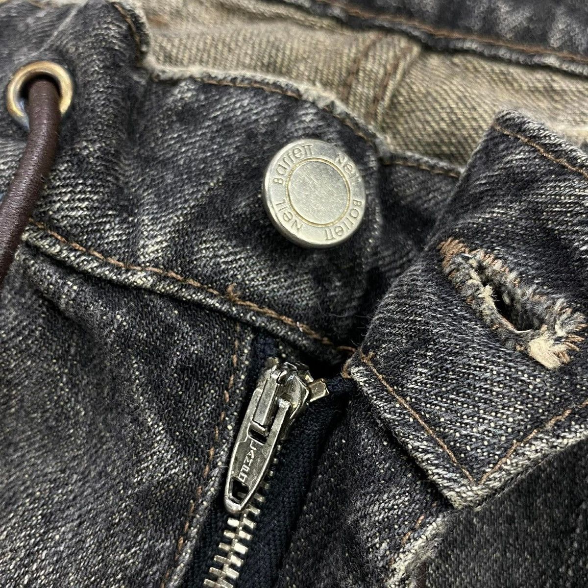 Neil Barrett Aged Vintage Denim Cuffed Pants Size US 32 / EU 48 - 6 Thumbnail