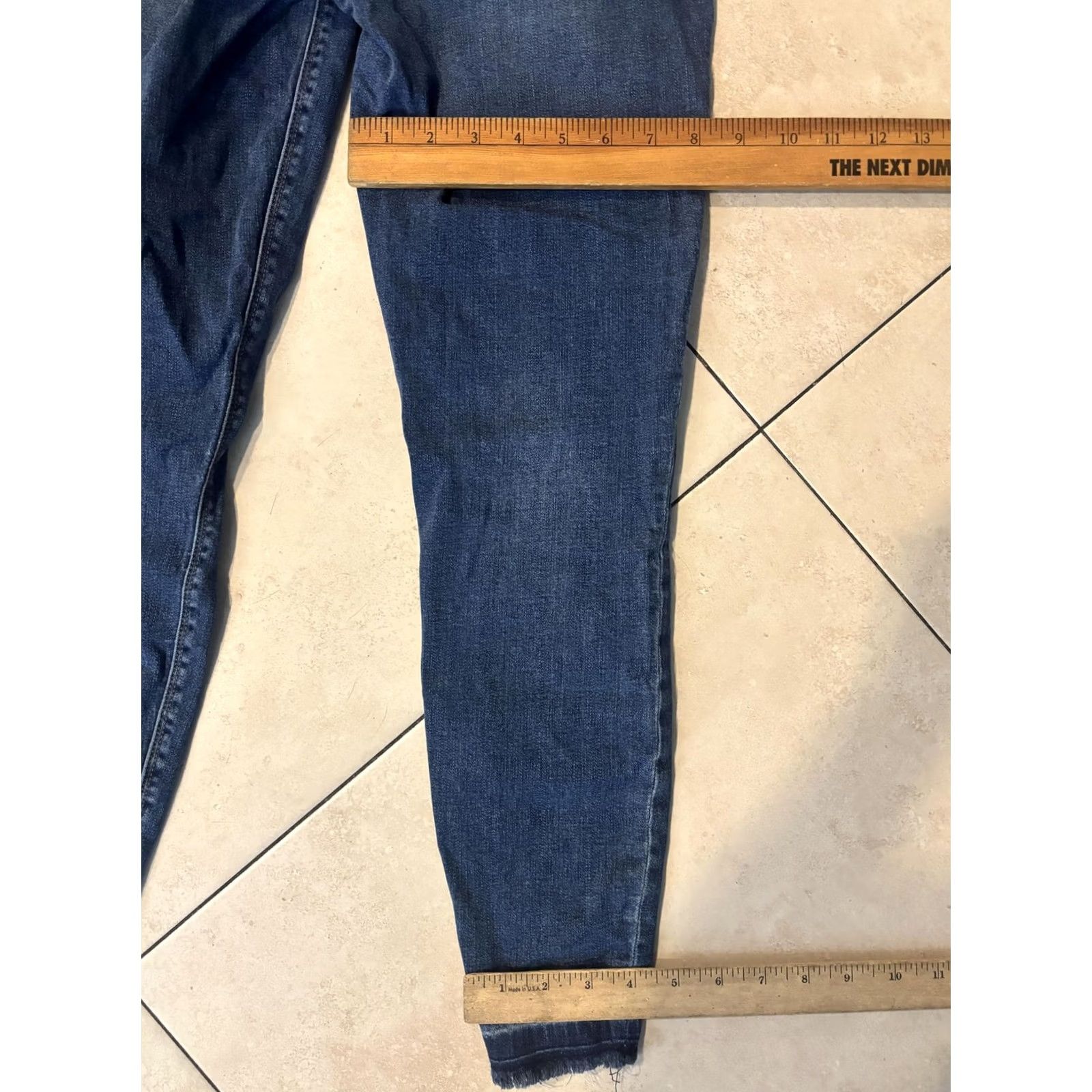Spanx Spanx Womens Medium Blue Pull On Jeggings Distressed Denim Skinny Pants Size 32" / US 10 / IT 46 - 7 Thumbnail