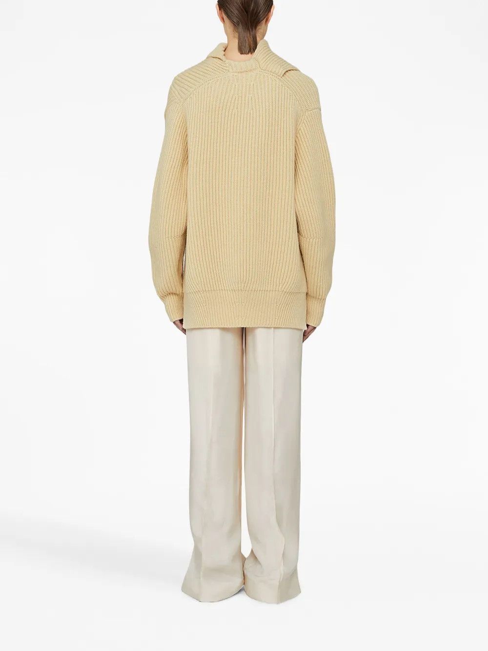 Jil Sander o1y1025 Turtleneck Sweater in Pastel Yellow Size XS / US 0-2 / IT 36-38 - 3 Thumbnail