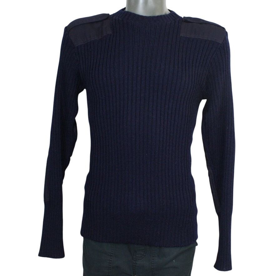 Vintage Vintage Woolly Pully Sweater Mens 42 Military Commando Navy Size US L / EU 52-54 / 3 - 1 Thumbnail