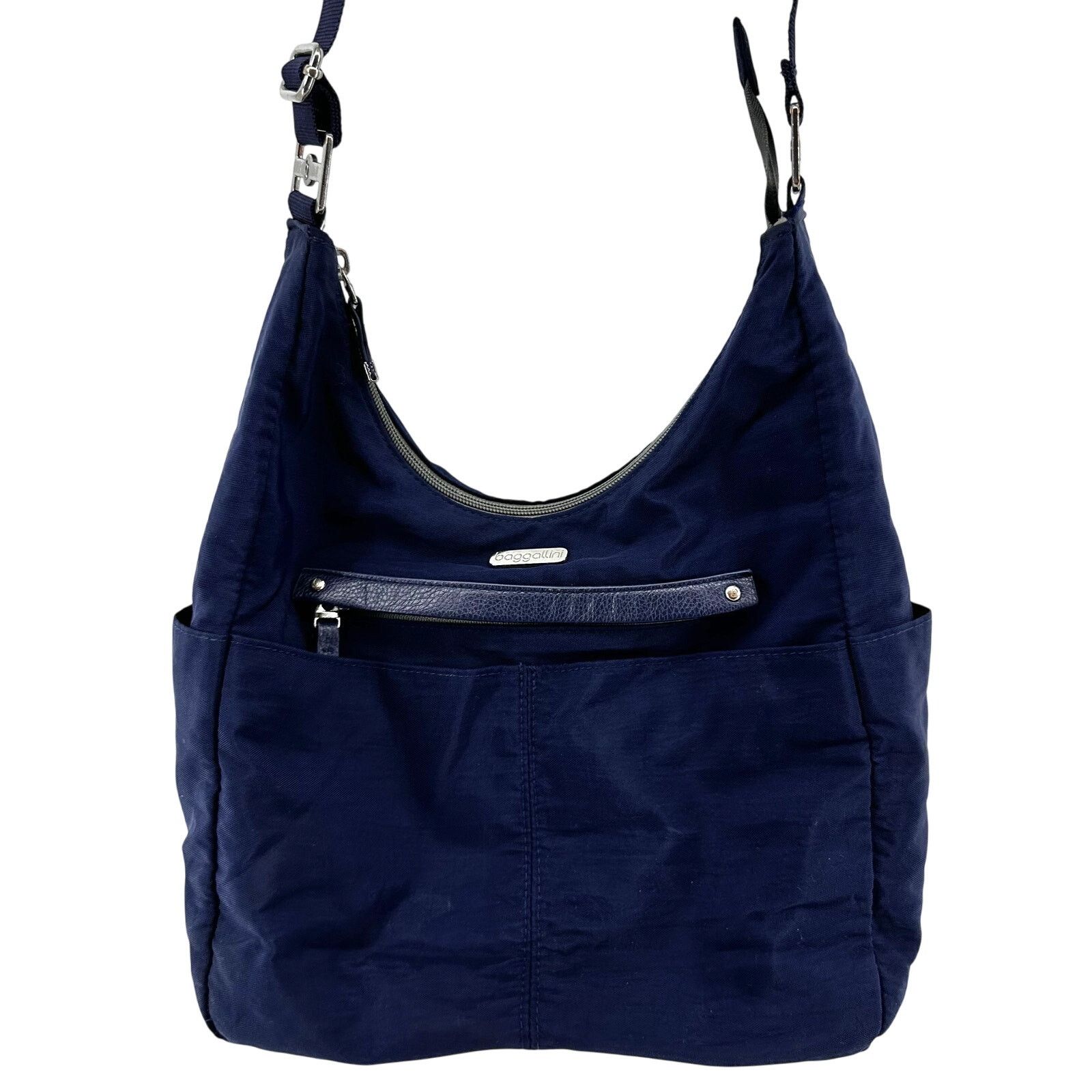 Baggallini All Around Hobo Crossbody Bag Zip Pockets Blue, Women's
