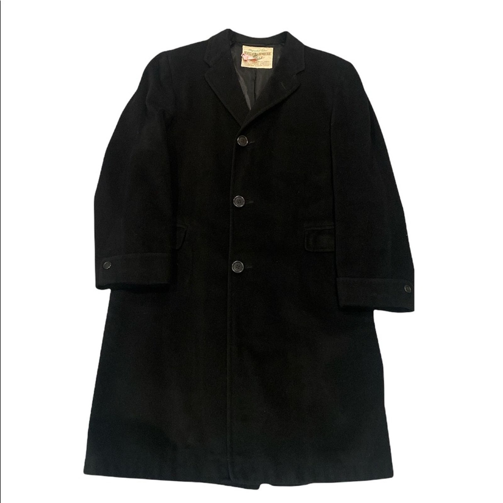 Other Dominic D. Bruzzi Grodins Men's 100% Cashmere Coat Black 38 Size US L / EU 52-54 / 3 - 1 Thumbnail