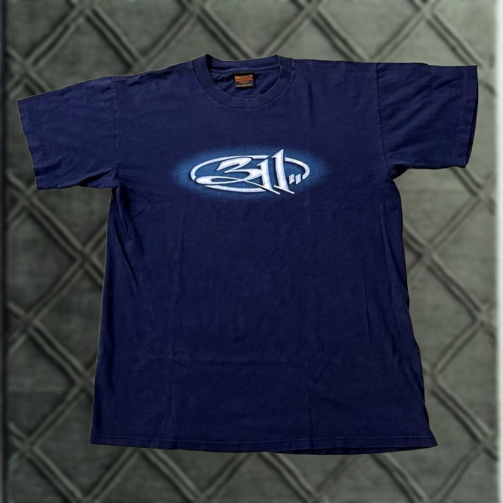 Logo 7 VINTAGE Brockum 311 Alien Logo Shirt Large 311 Three Eleven USA Crew Neck Short Sleeve Cotton Size US L / EU 52-54 / 3 - 1 Thumbnail