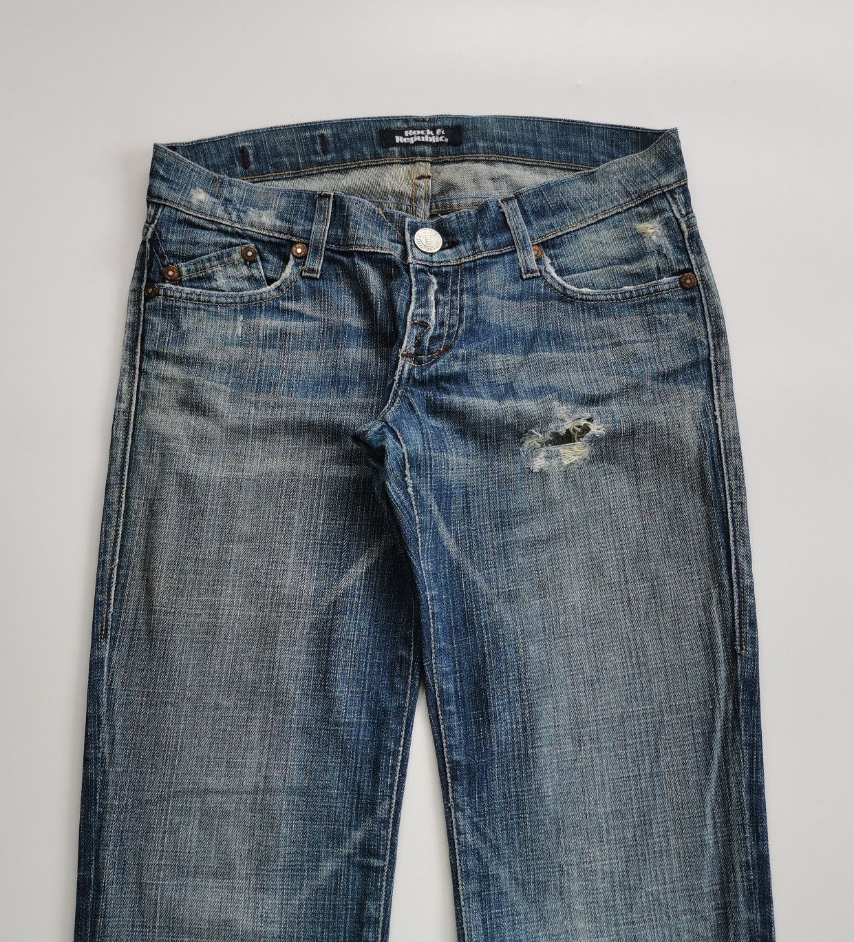 Rock & Republic Rock Republic Jagger Bootcut Distressed Jeans Size 29" - 4 Thumbnail