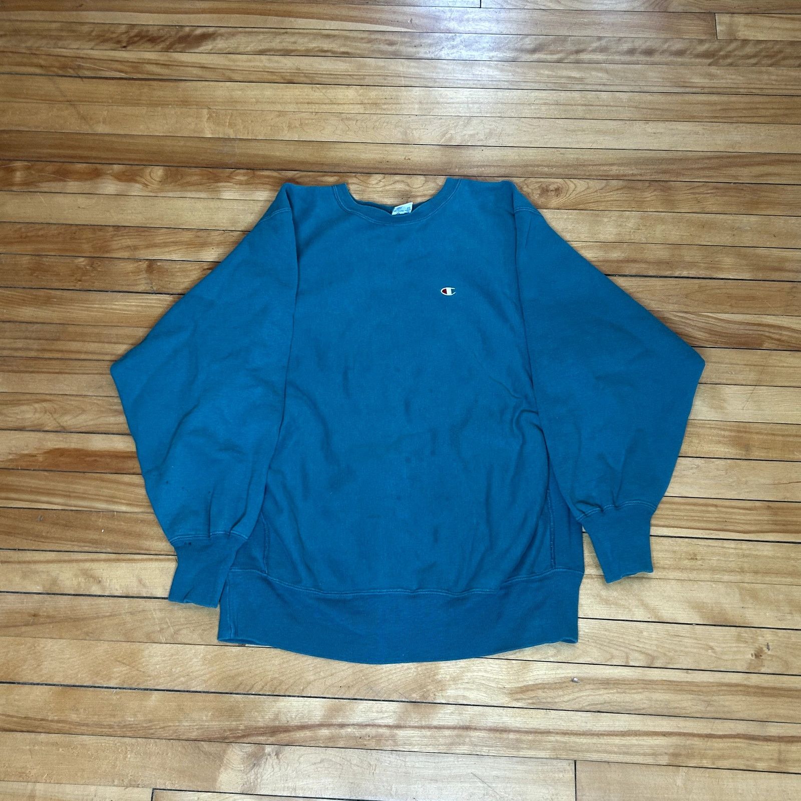 Champion Vintage 90s Aqua Champion Reverse Weave XL Size US XL / EU 56 / 4 - 3 Thumbnail