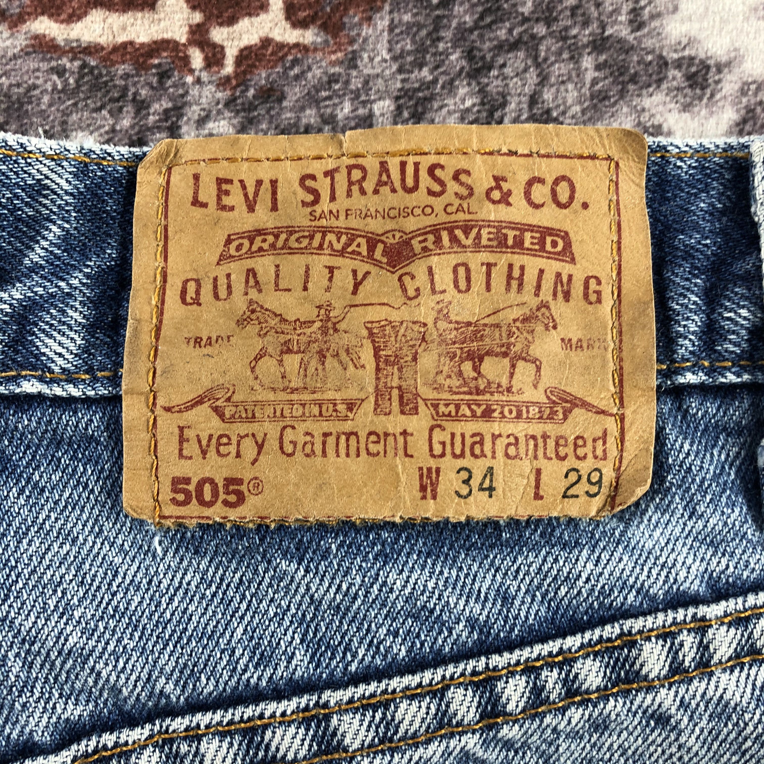 Levi's × Vintage Vintage 90s Blue Wash Levis 505 Jeans-JM3084 Size US 33 - 7 Thumbnail