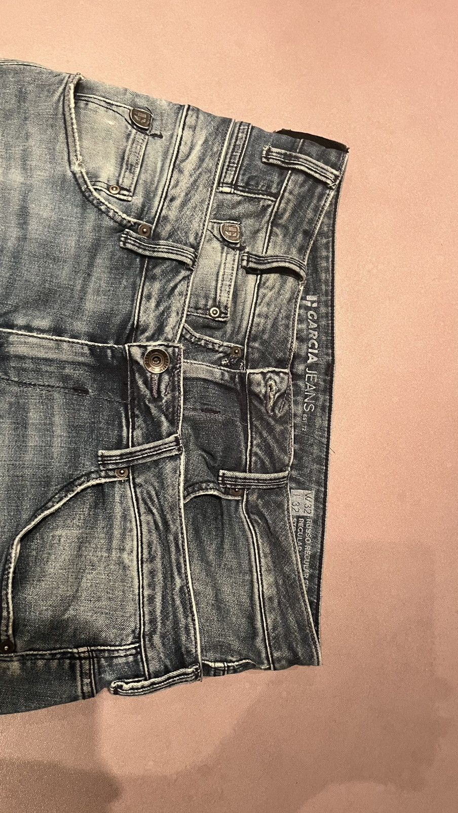 Handmade Double waist flair jeans selfmade Size US 32 / EU 48 - 4 Thumbnail