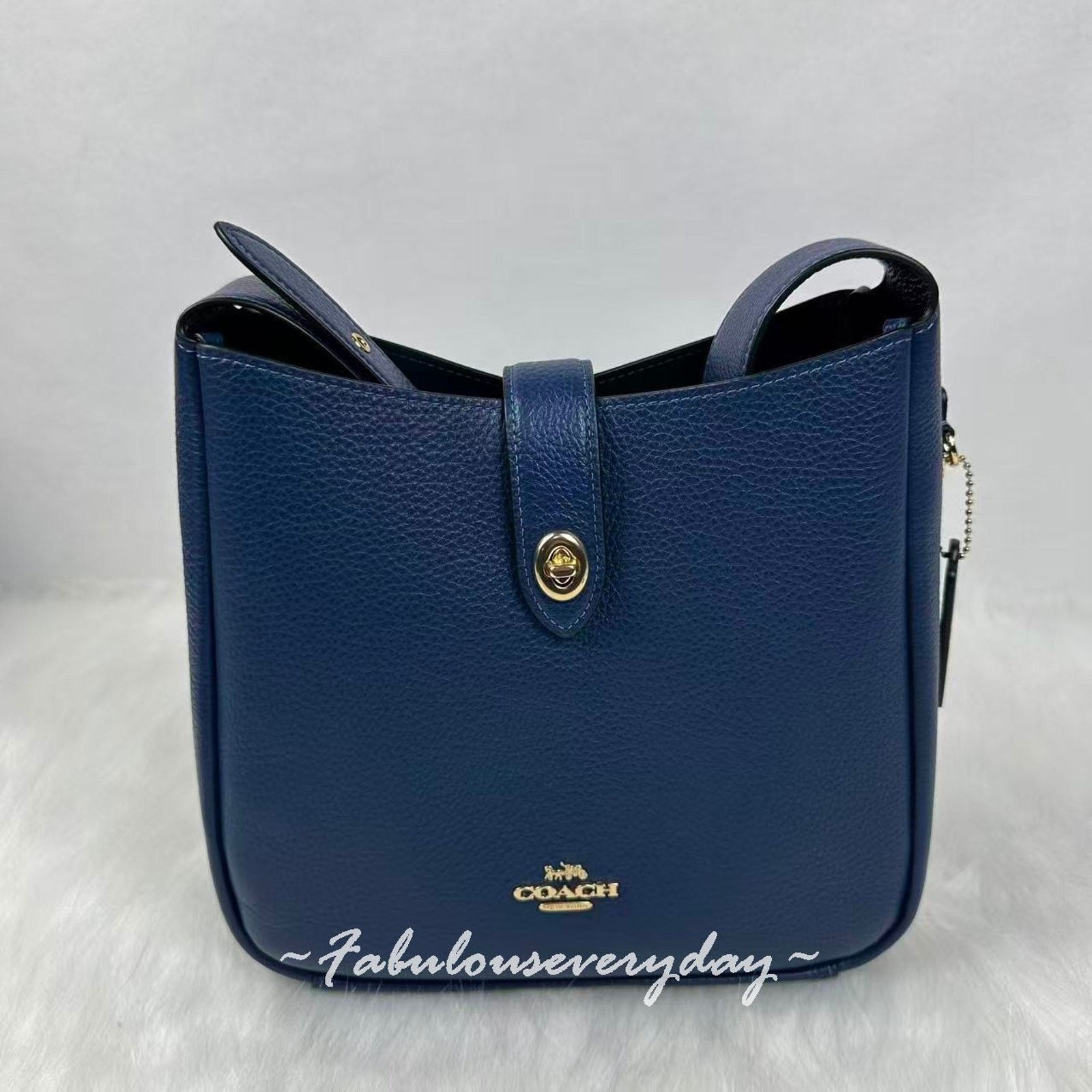 Coach Coach Hadley Convertible Crossbody Leather/Gold/Deep Blue Size ONE SIZE - 1 Thumbnail
