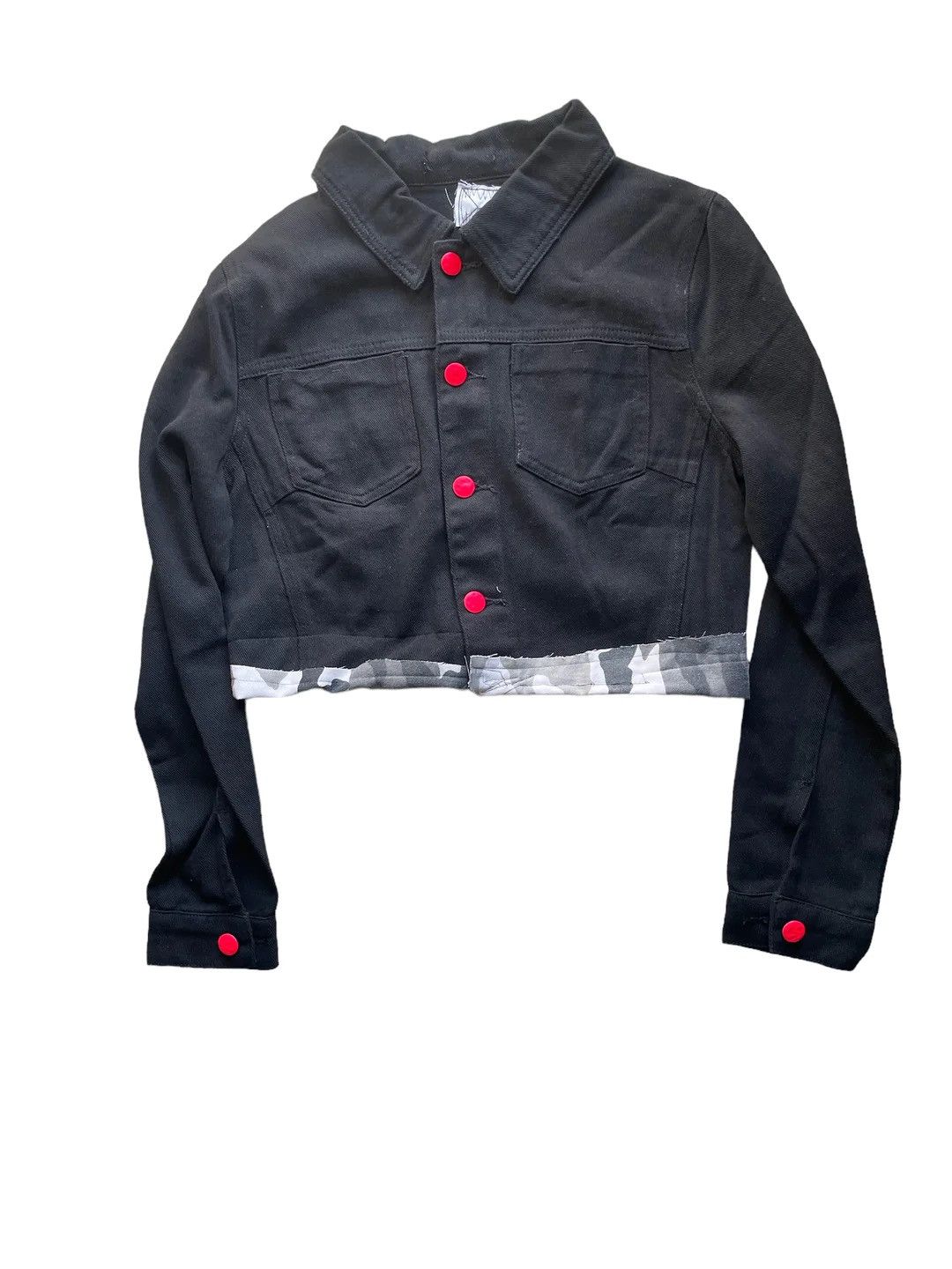 LADYS CROP CAMO DENIM JACKET