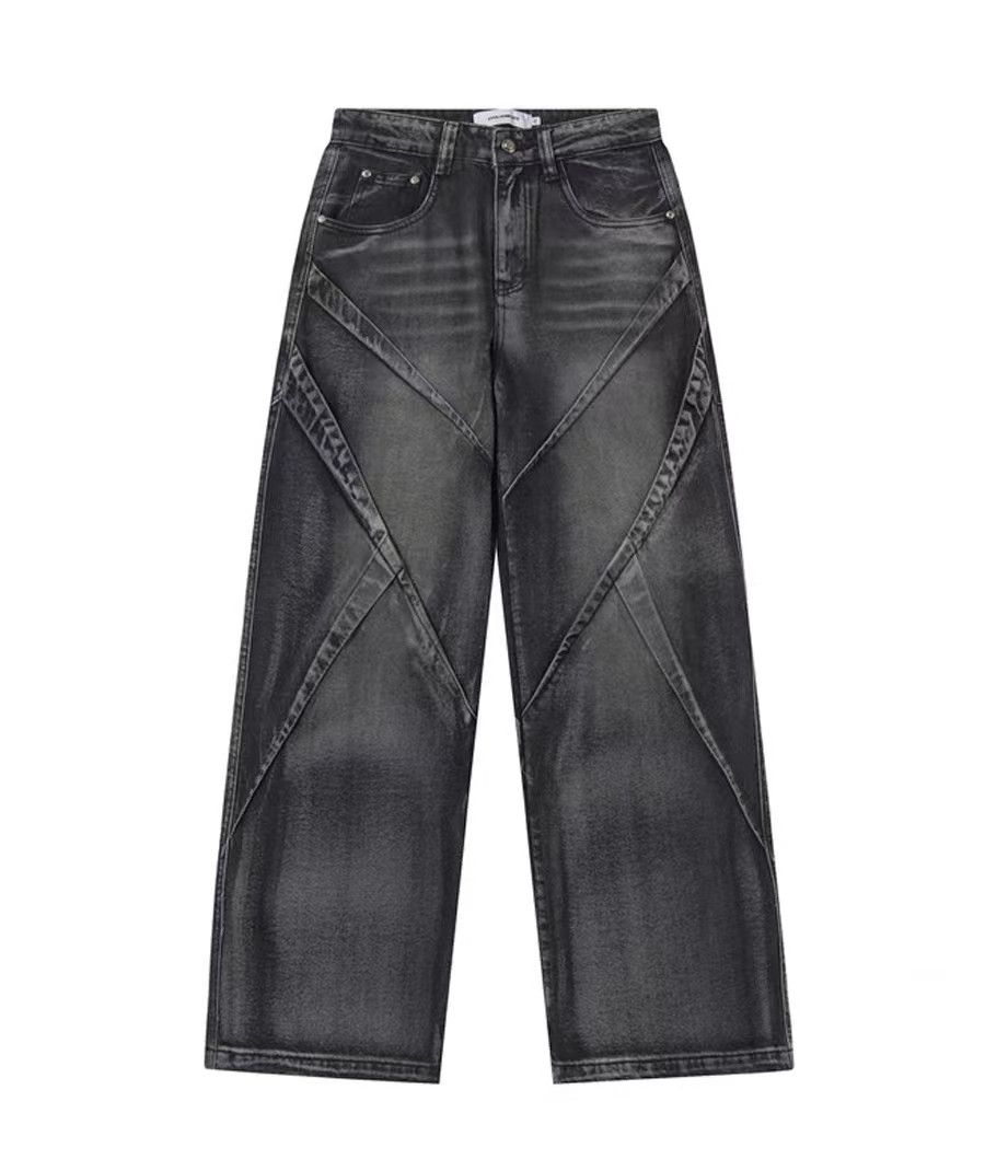 Jean × Vintage Vintage washed and distressed patchwork frayed denim jeans Size US 30 / EU 46 - 1 Thumbnail