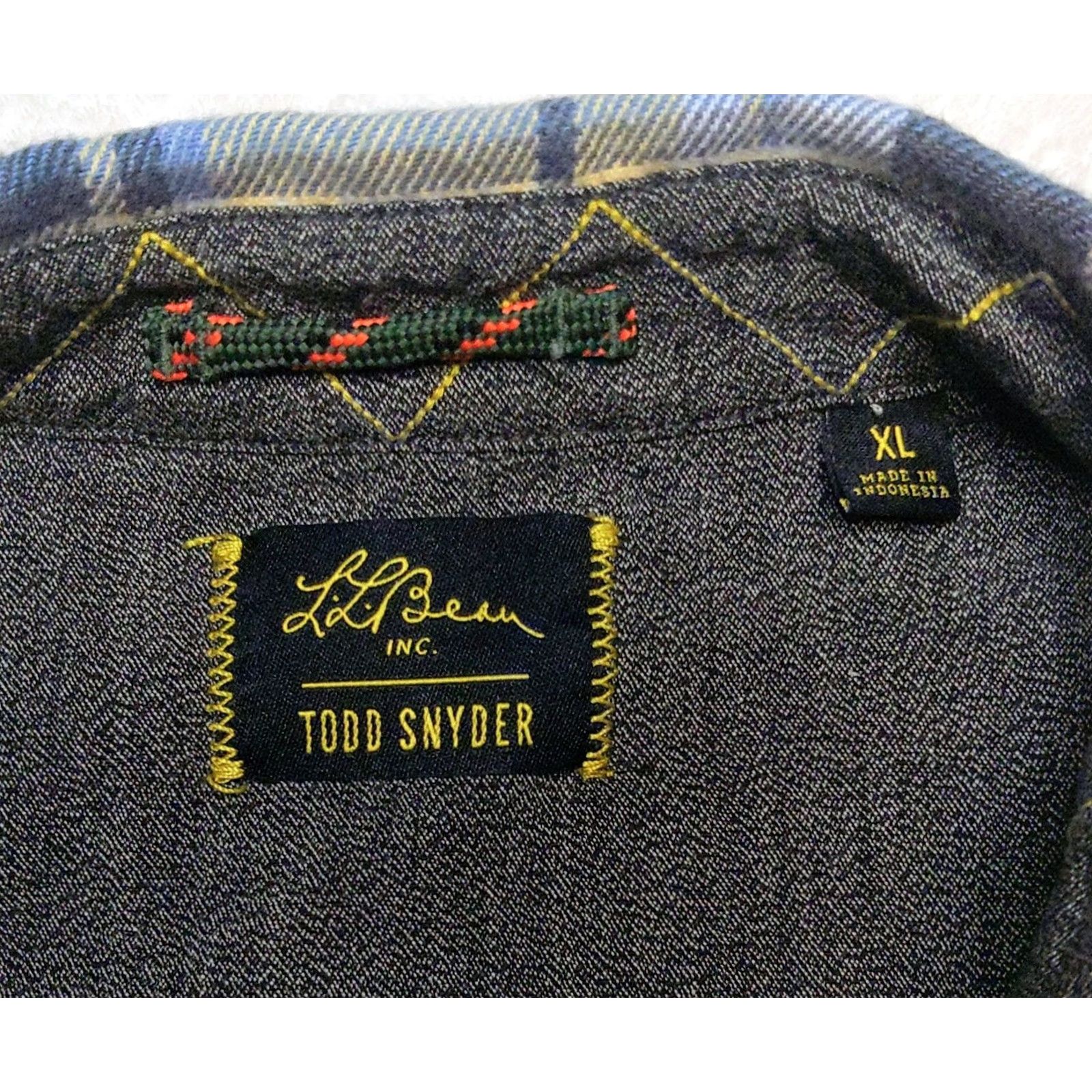 Vintage L.L.Bean Todd Snyder Heavyweight Flannel Shirt Men’s XL Buffalo Check Yellow Shirt Size US XL / EU 56 / 4 - 6 Thumbnail