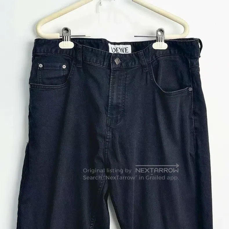 Loewe Loewe Black Stretchable Casual Denim Pants Size 37" - 2 Thumbnail