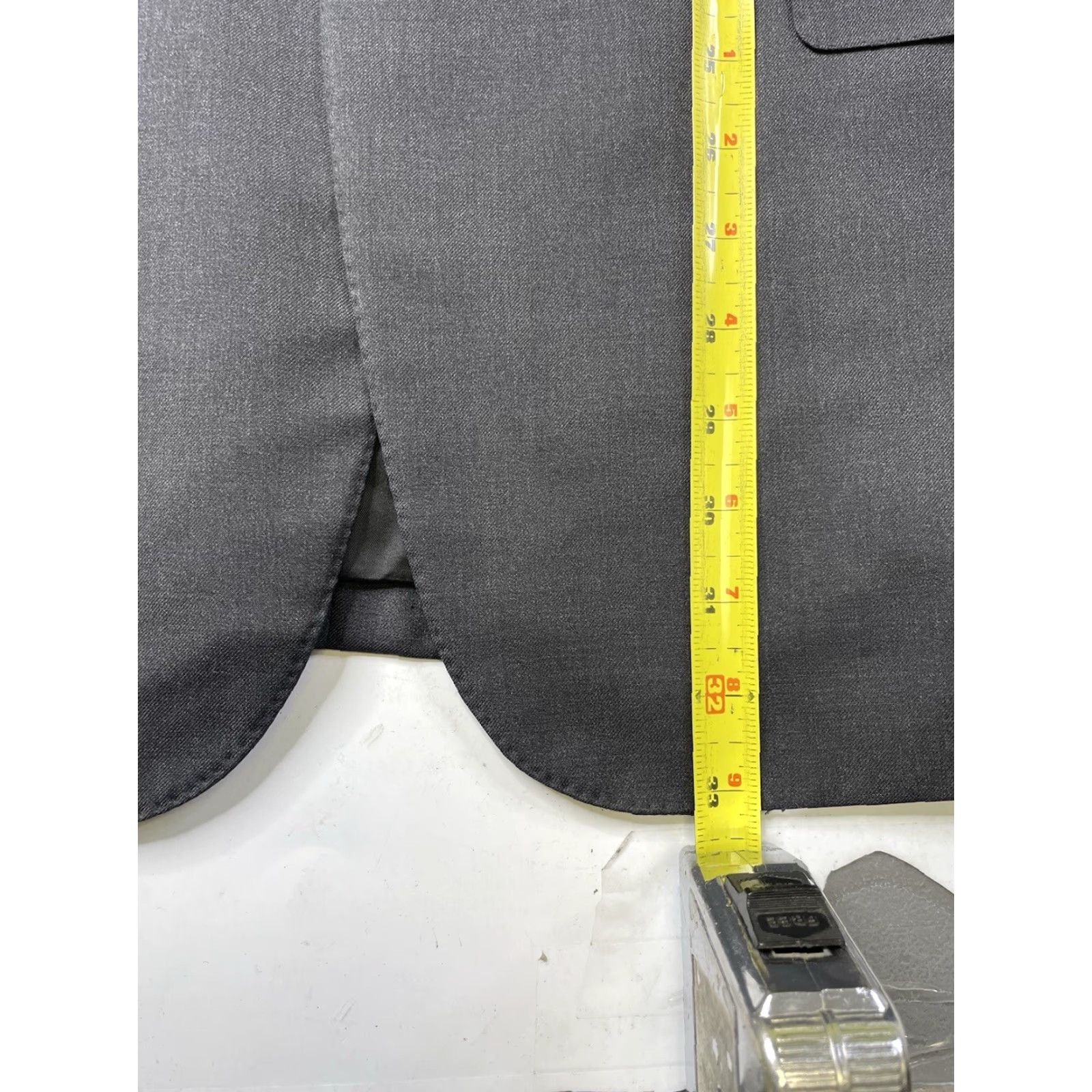 Isaia Isaia Blazer Jacket Men 42R Wool Gray Striped Notch Lapel Double-Vented Single-Breasted 3-Button Logo Classic Designer Shirt? Size 42R - 6 Thumbnail