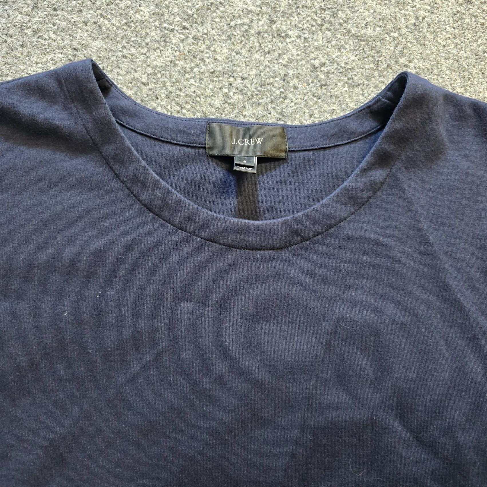 J.Crew J.CREW Sweatshirt Womens Size S Blue Boxy Short Sleeve Crew Neck Casual Knit Cotton Classic Basic Lounge Capsule Preppy Regular Size S / US 4 / IT 40 - 2 Thumbnail