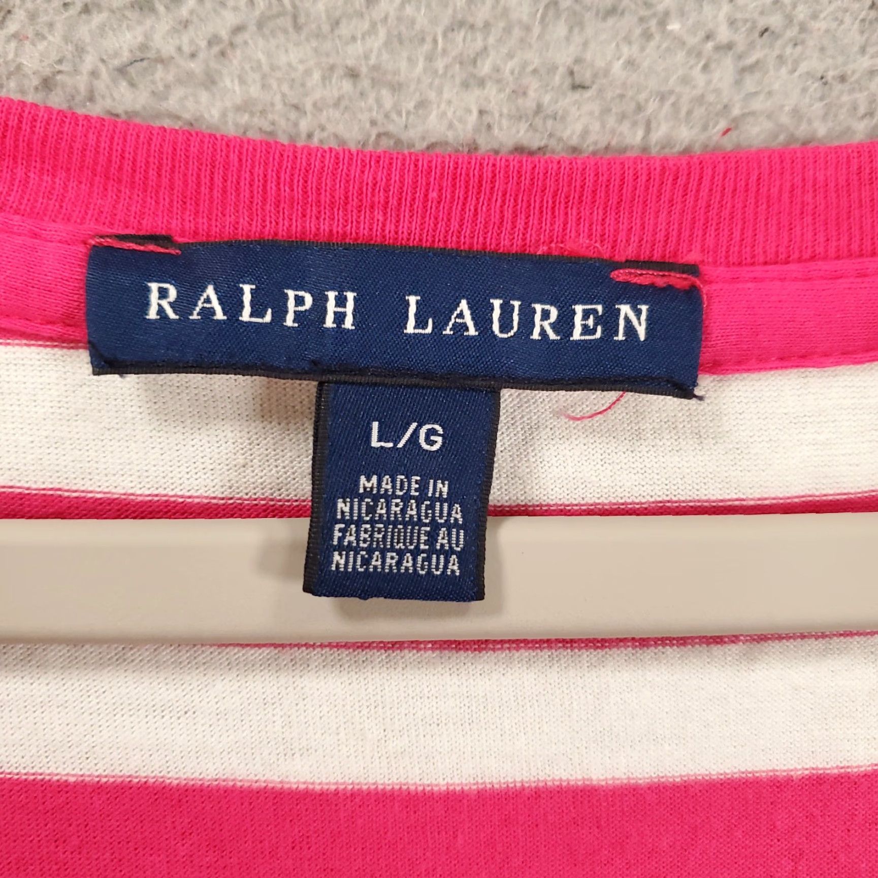 Ralph Lauren Ralph Lauren Women's Large Multicolor Striped V-Neck Short Sleeve Blouse Size L / US 10 / IT 46 - 5 Thumbnail