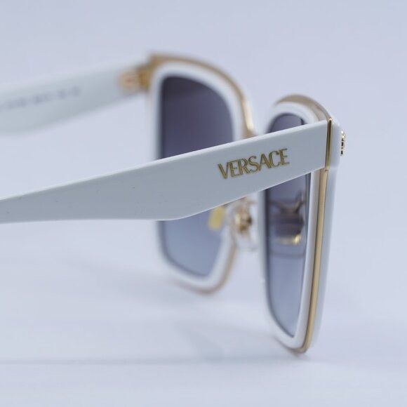 Versace Versace VE2278D 314/8G Sunglasses White Square Frame, Grey L Size ONE SIZE - 5 Thumbnail