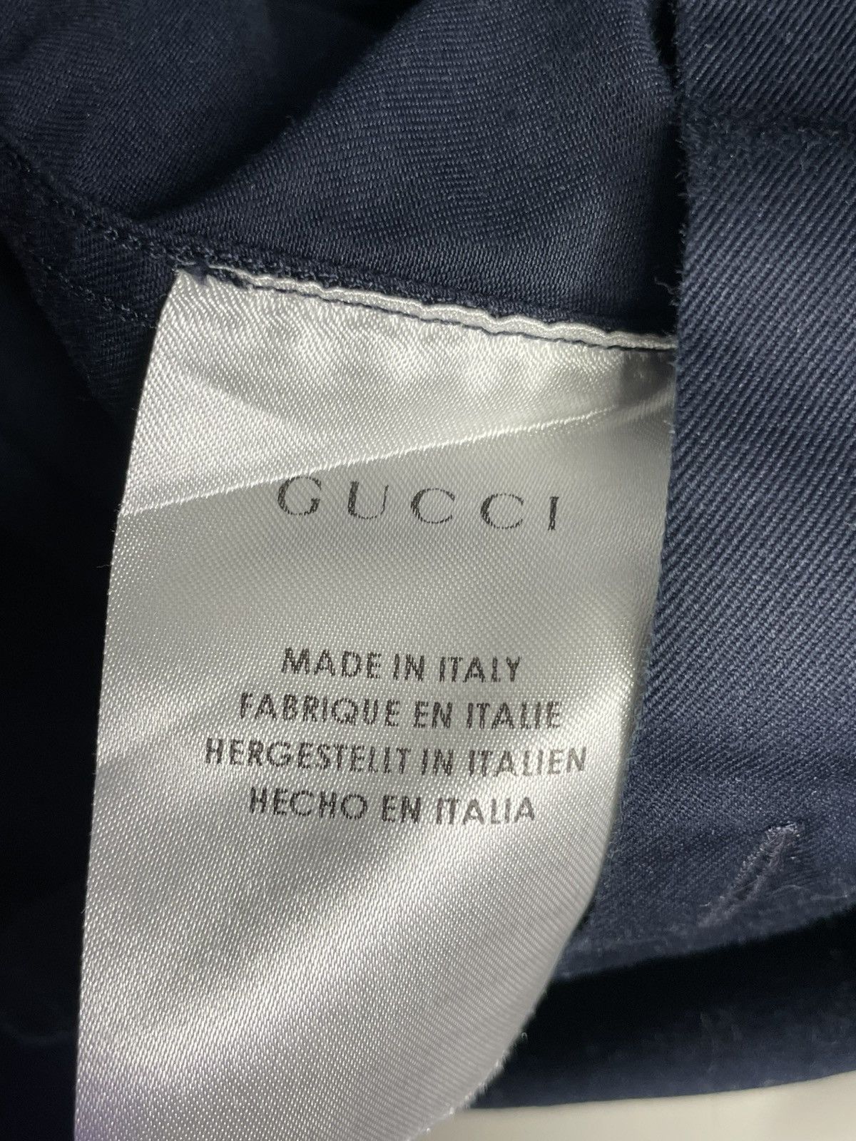 Gucci Gucci navy shirt- size 39/15-1/2 Size US M / EU 48-50 / 2 - 7 Thumbnail