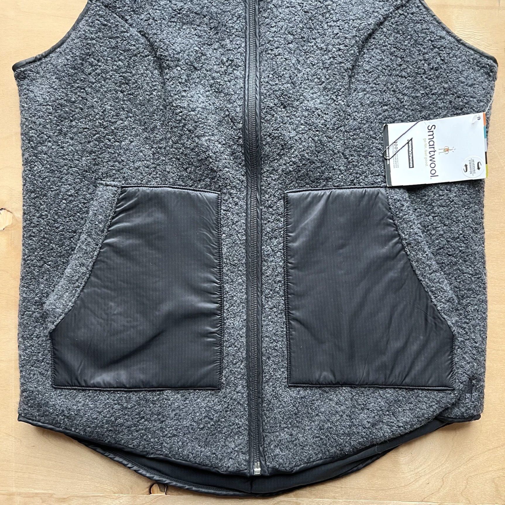Smartwool SmartWool Anchor Line Reversible Sherpa Vest Women's XS Gray Outerwear NWT Size XS / US 0-2 / IT 36-38 - 4 Thumbnail