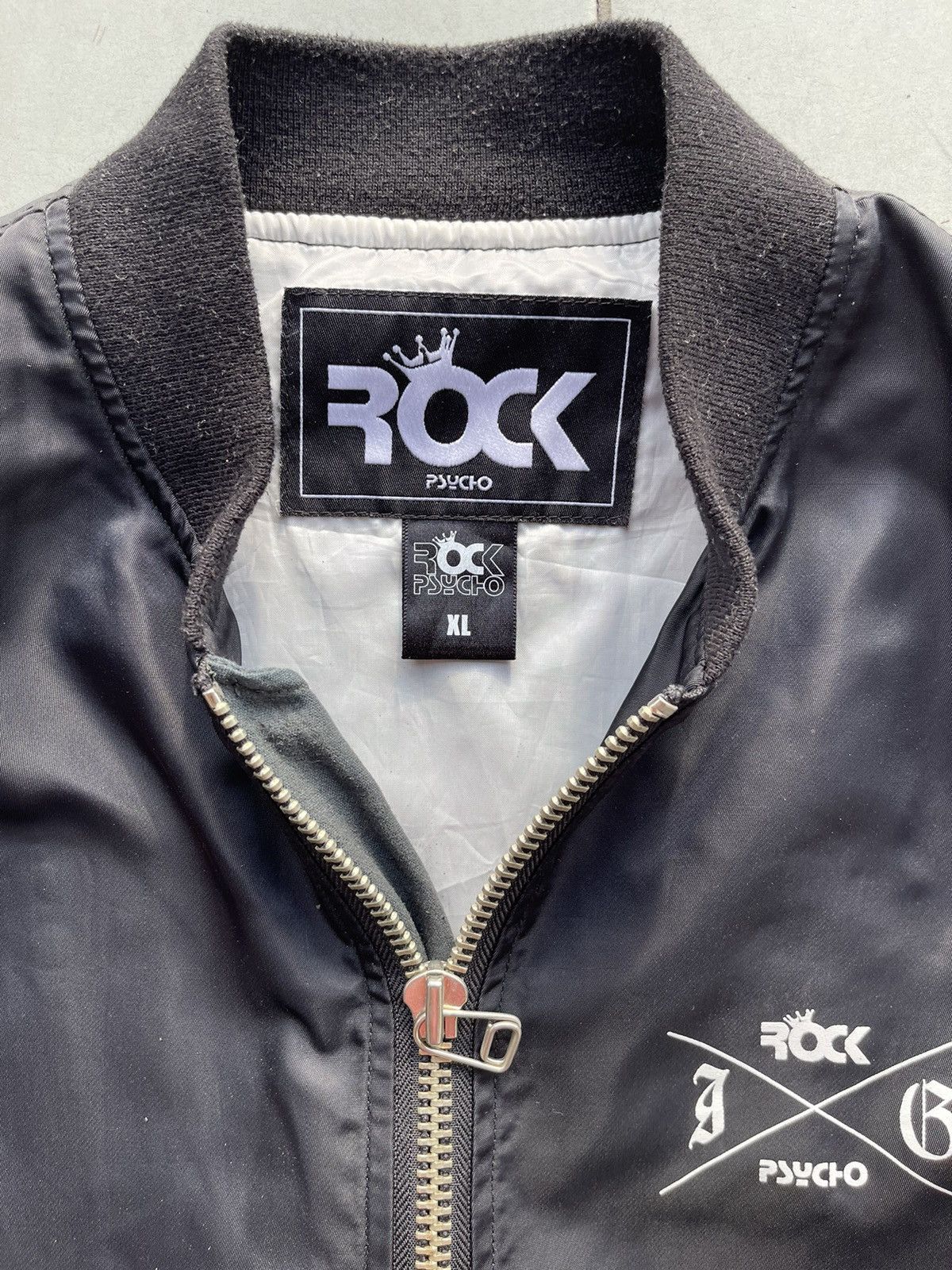 Japanese Brand × Vintage Rock Psycho Bomber Jacket With Cross Patch Size US XL / EU 56 / 4 - 4 Thumbnail